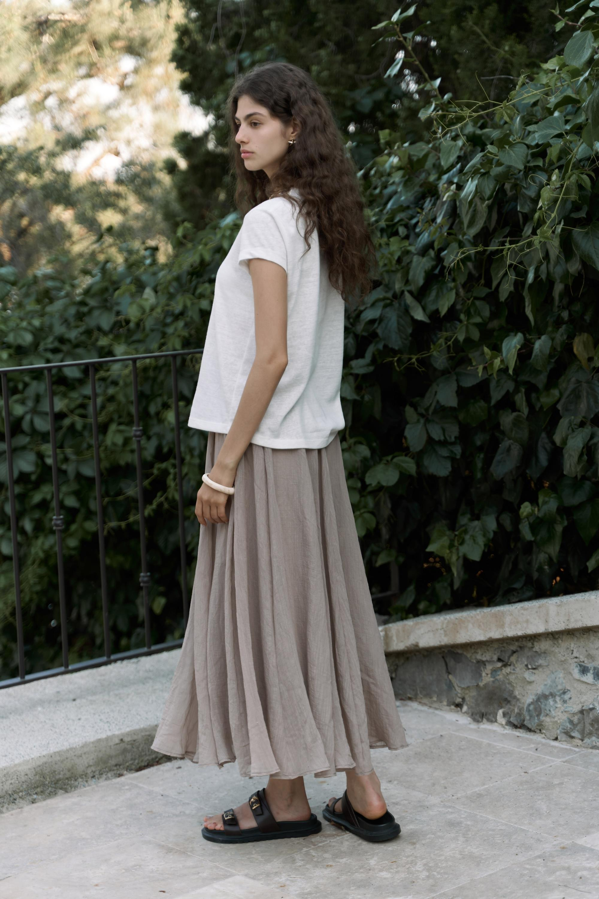 Suva Kısa Kol Ekru T-Shirt