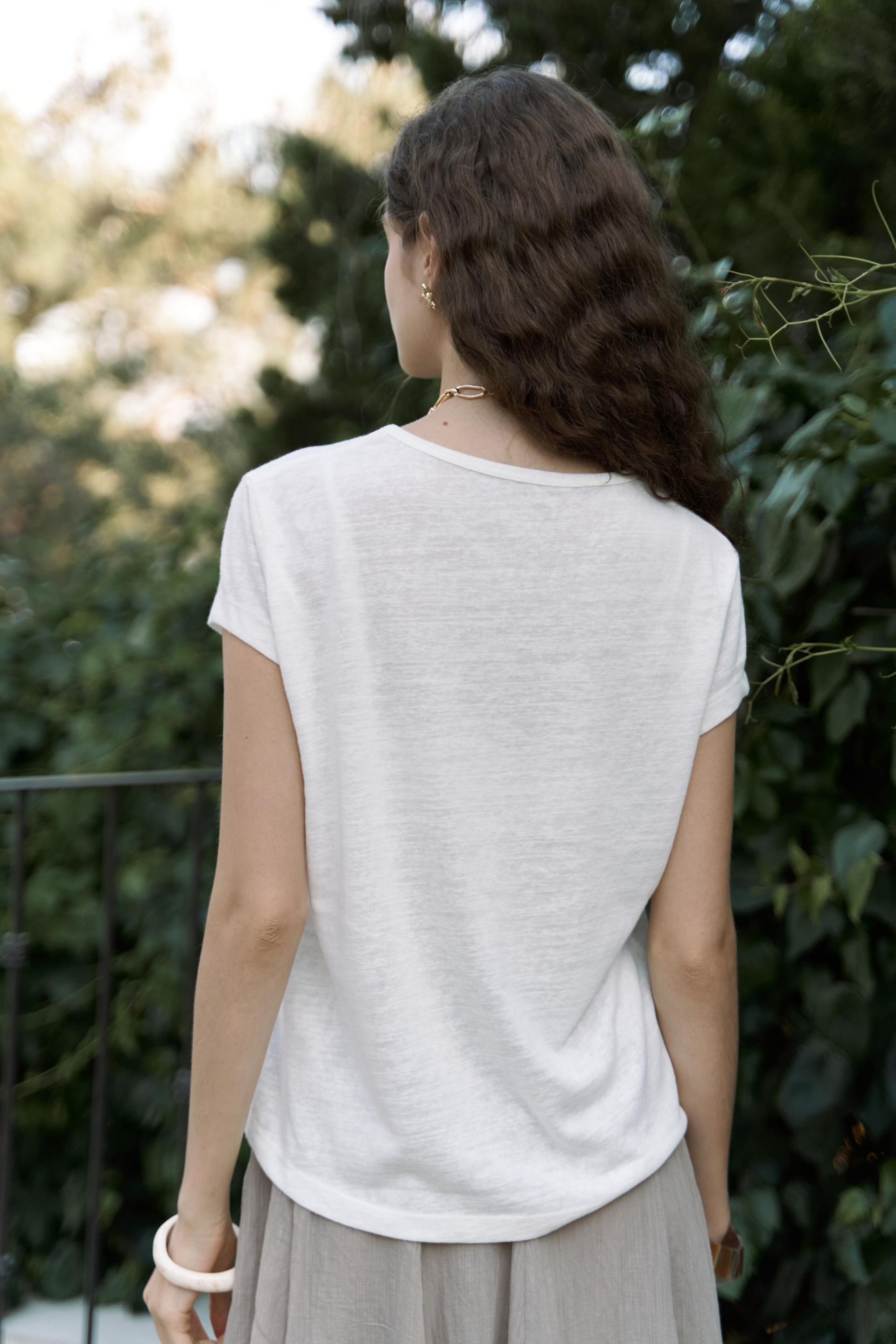 Suva Kısa Kol Ekru T-Shirt