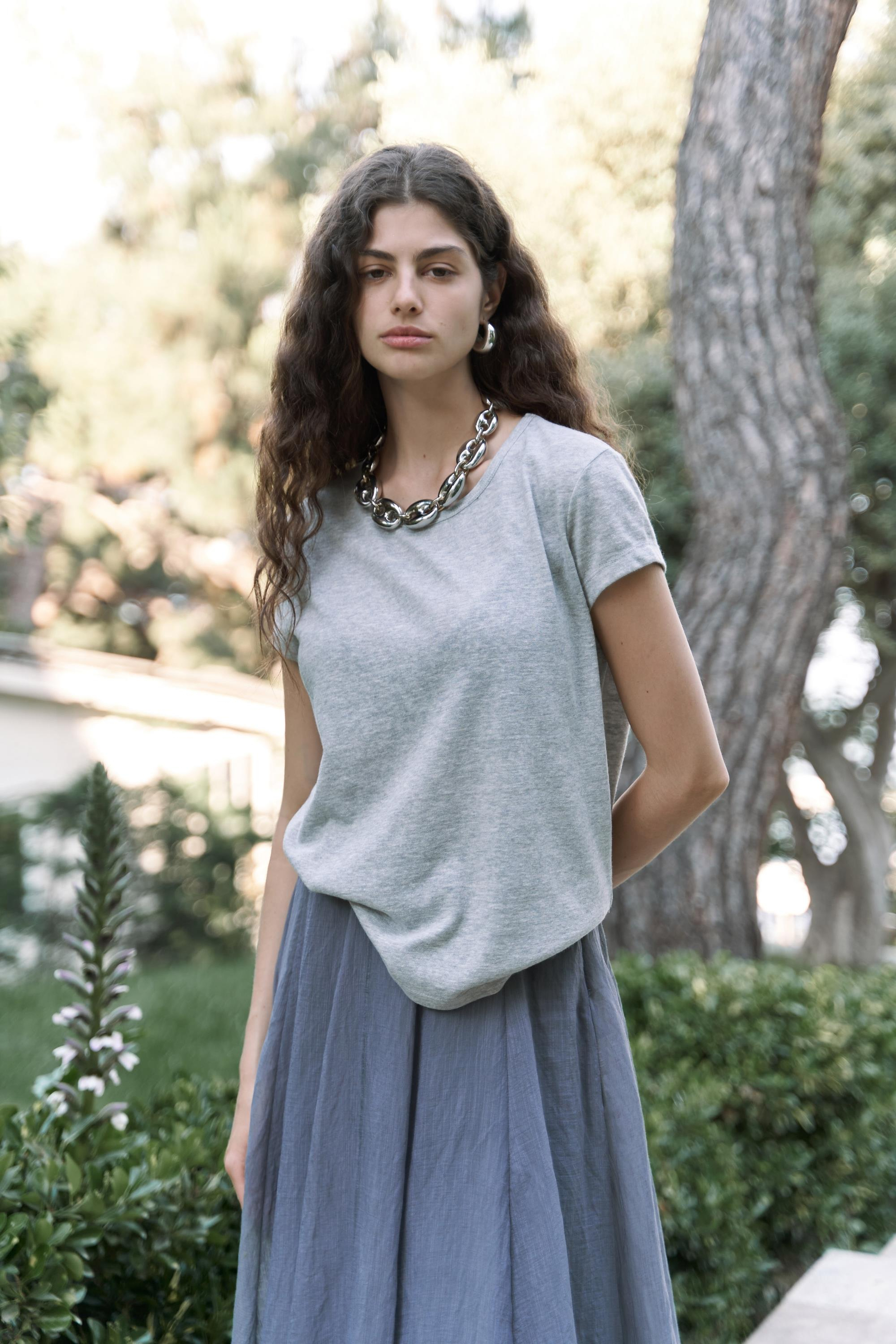 Suva Kısa Kol Gri T-Shirt