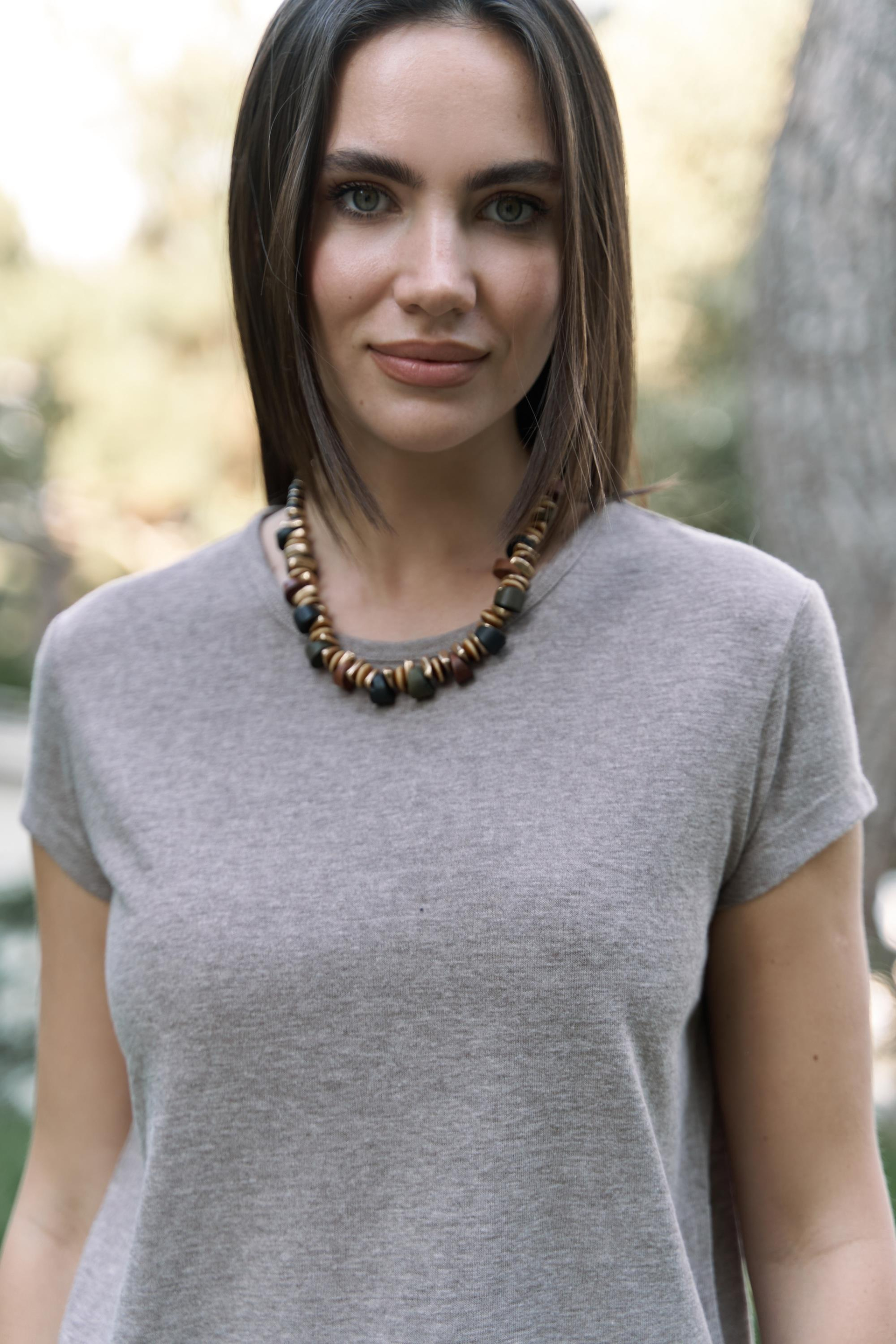 Suva Kısa Kol Vizon T-Shirt