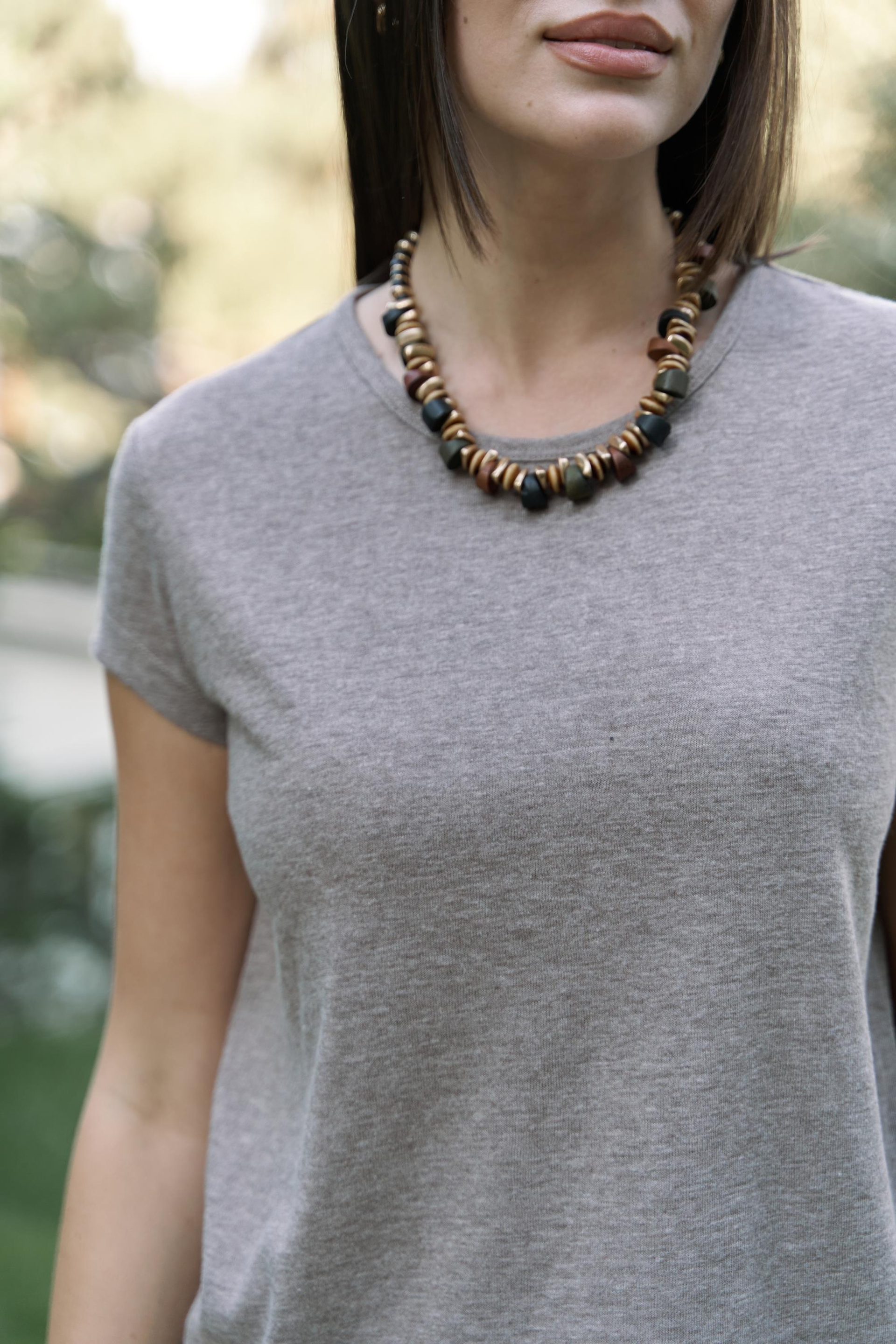 Suva Kısa Kol Vizon T-Shirt