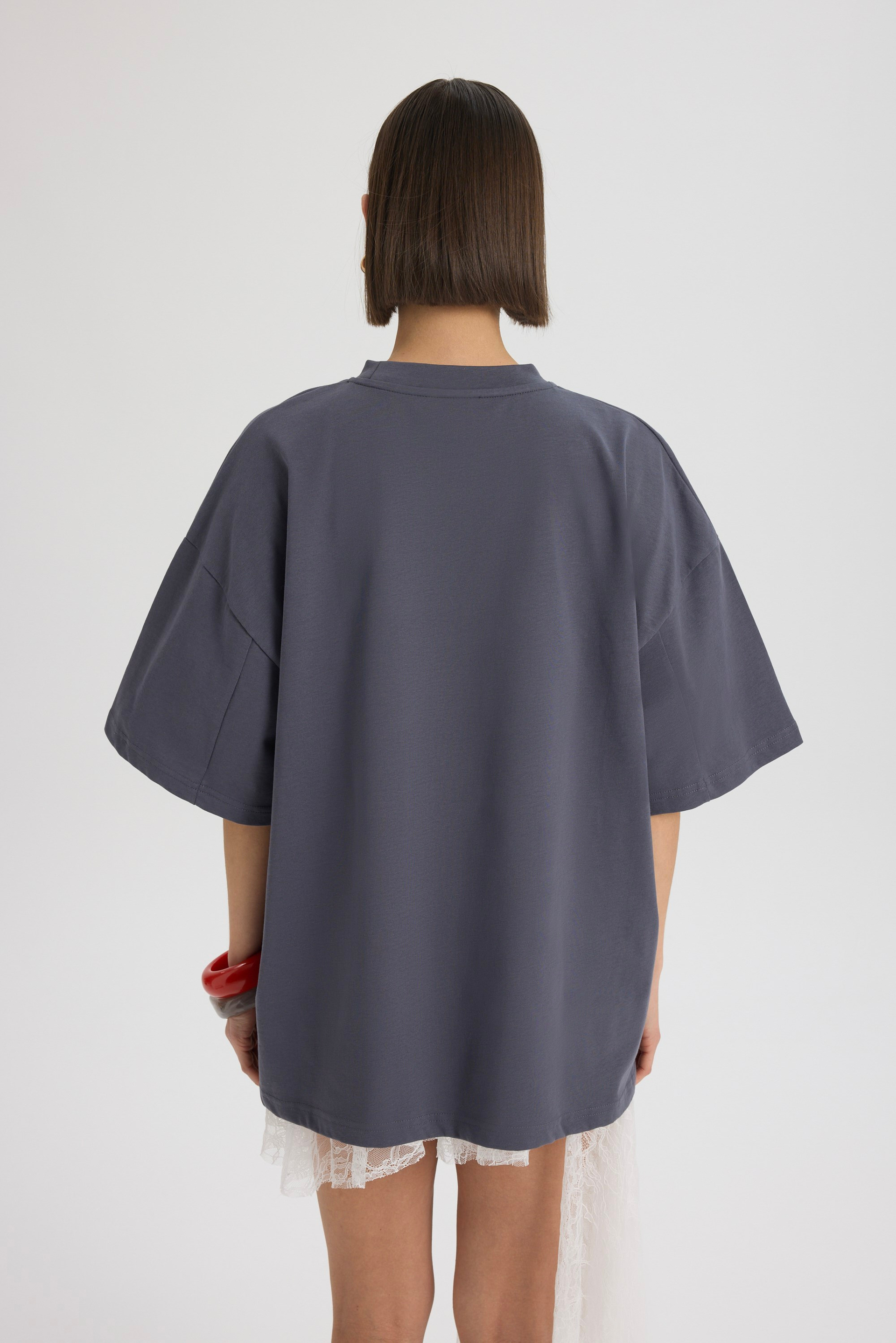 Theory Oversize Füme T-Shirt