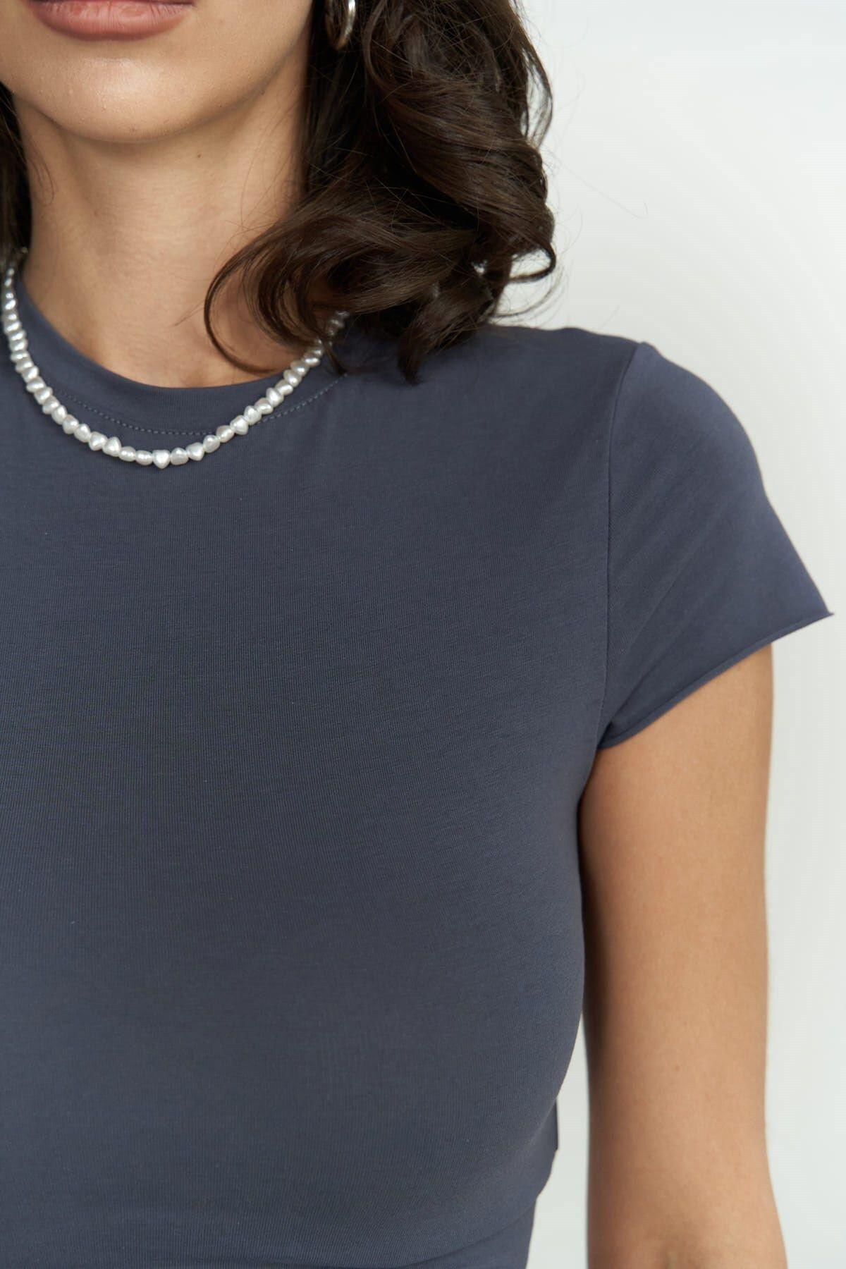 Mai Collection Toppin Anthracite Crop