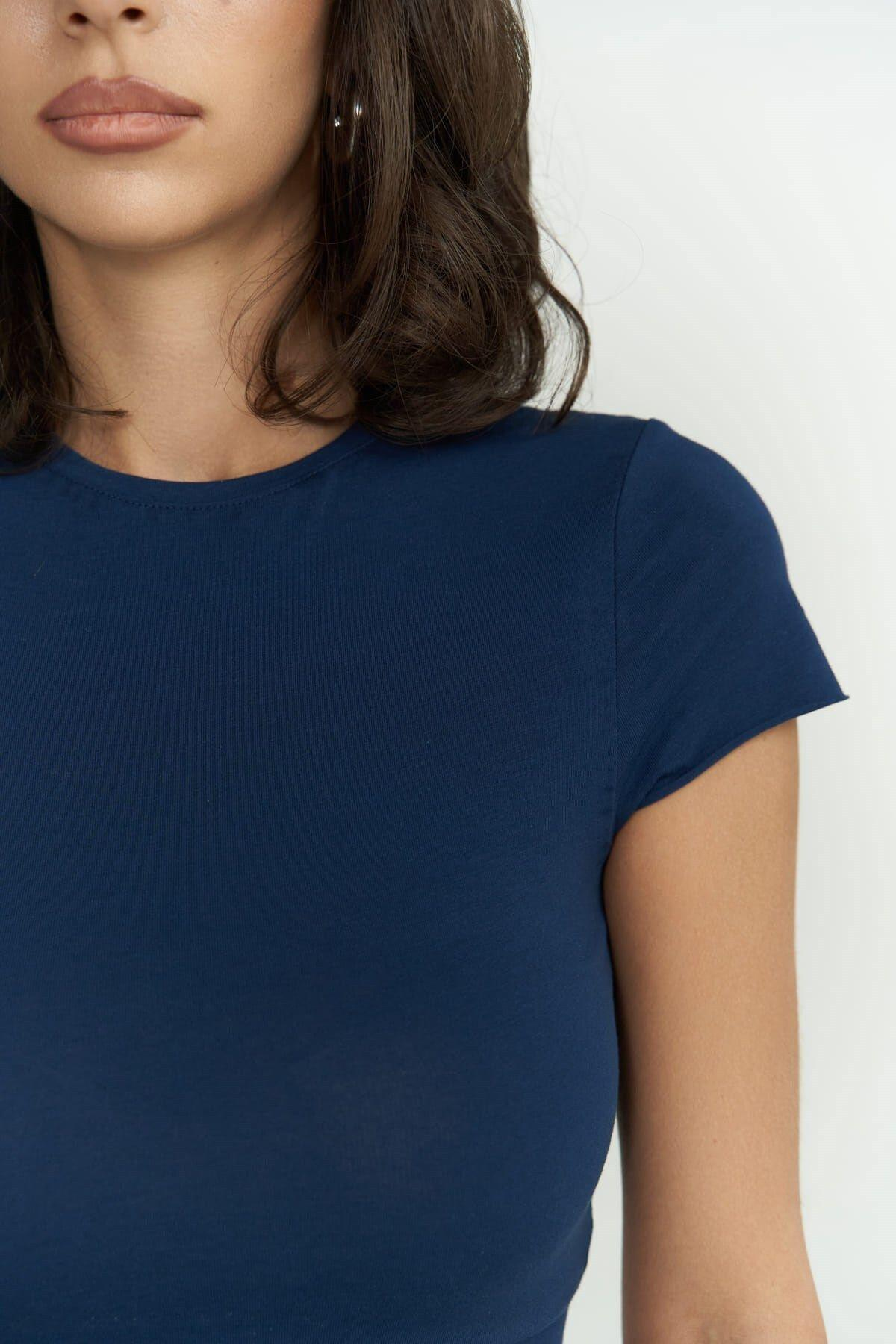 Toppin İndigo Penye Crop