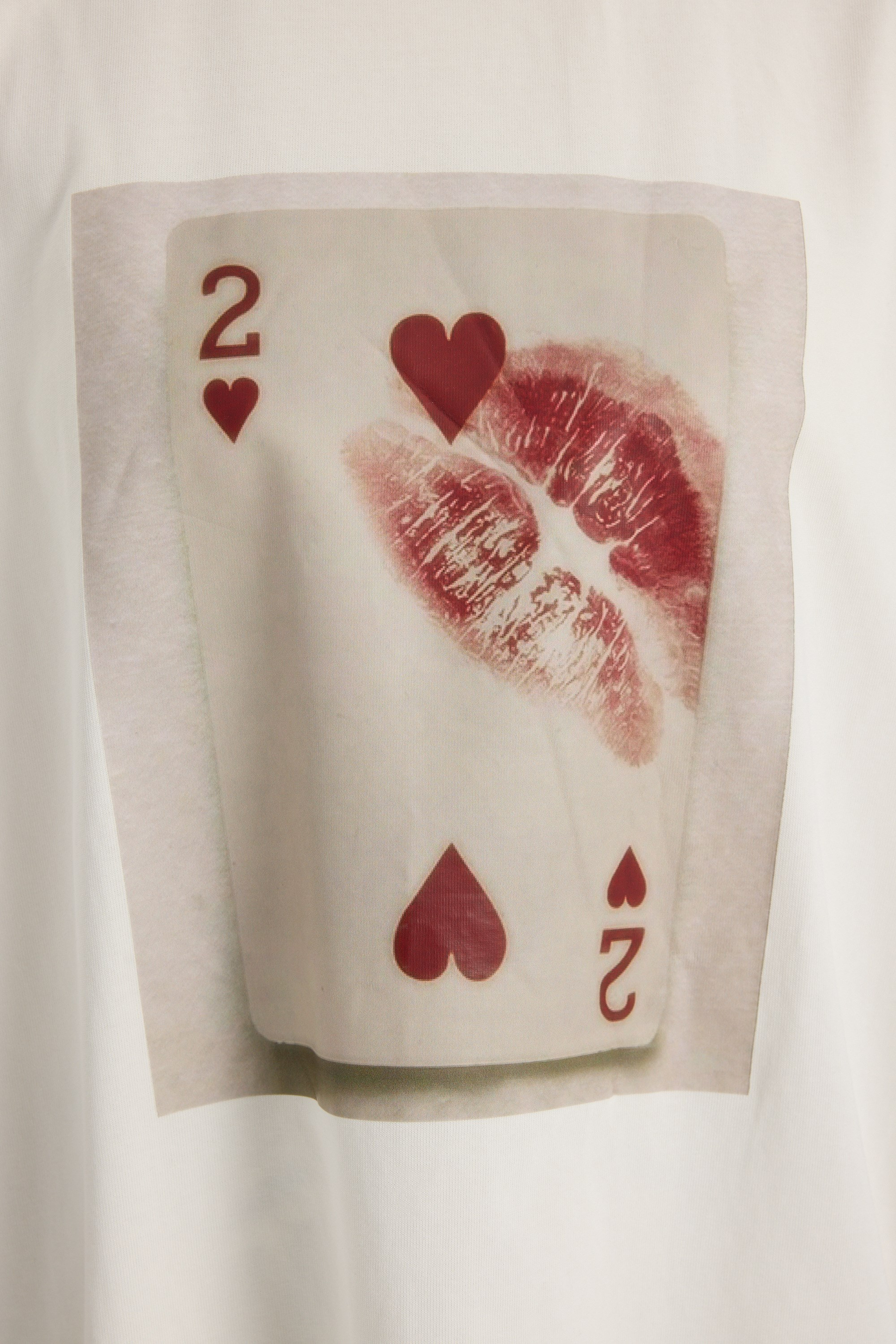 Two Of Hearts Oversize Beyaz T-Shirt