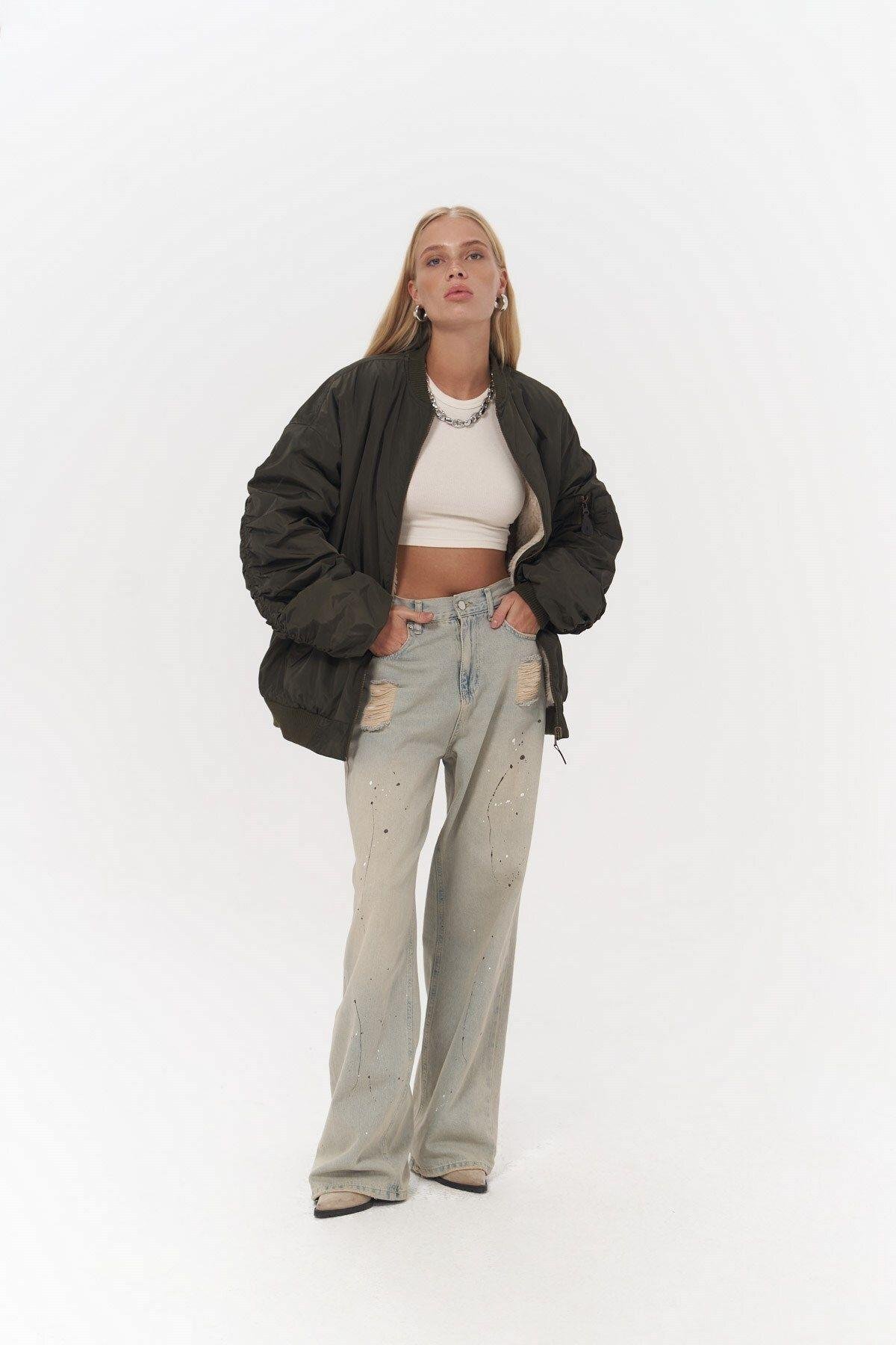 Two-way Khaki Double-Sided Coat