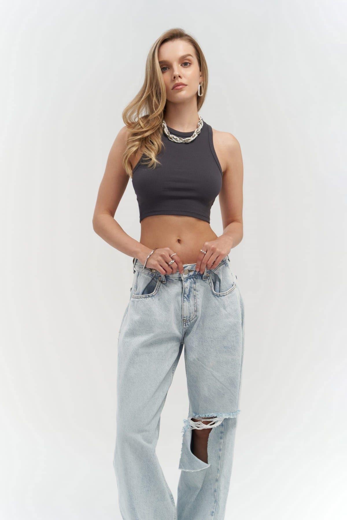 Unique Ice Blue Jeans