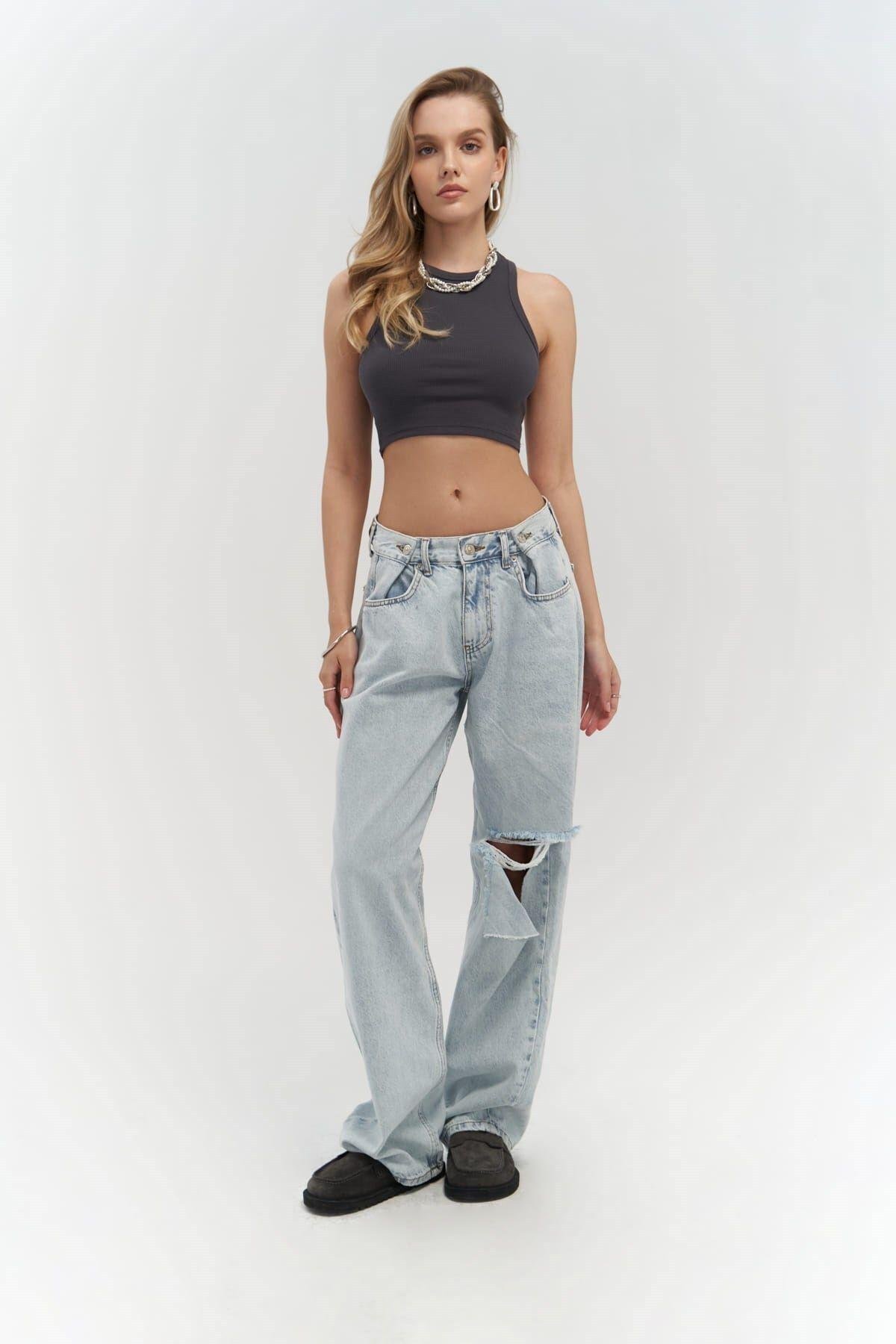 Unique Ice Blue Jeans