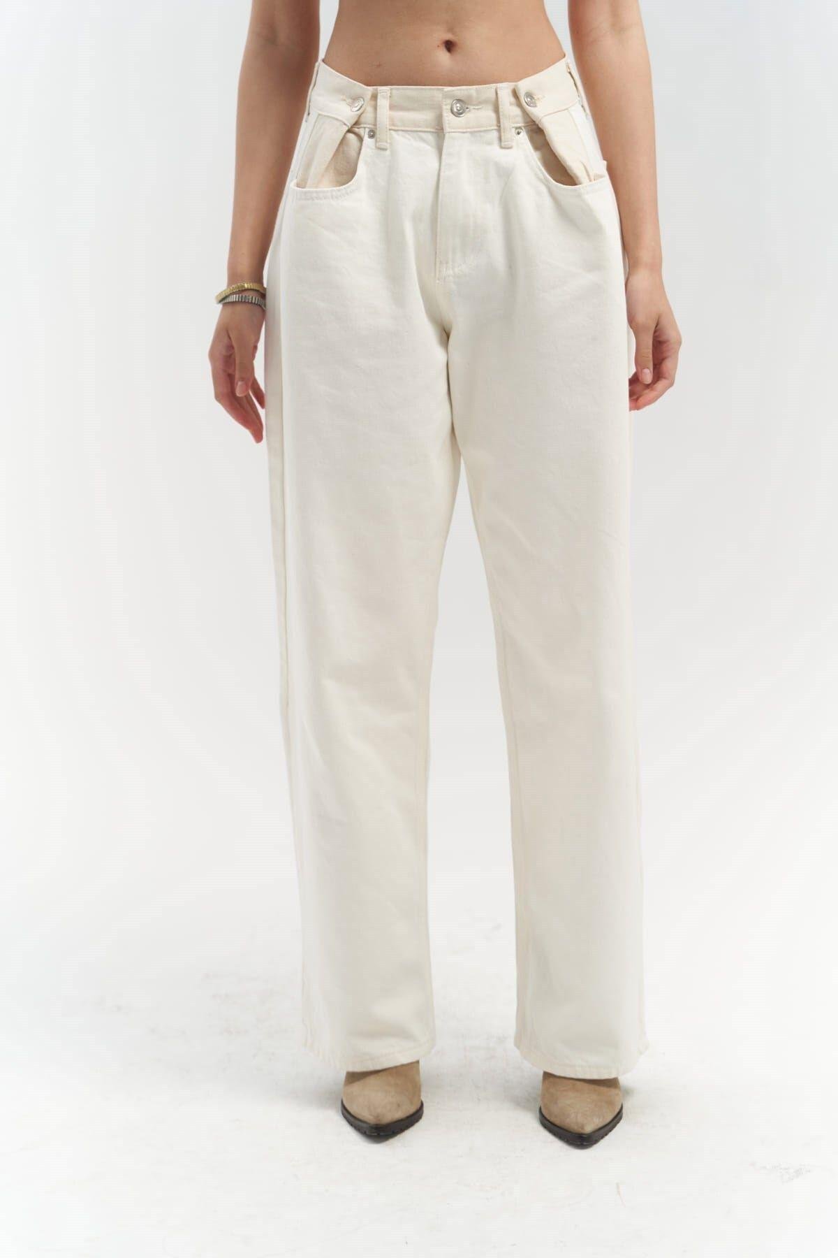 Unique Ekru / Bej Jean Pantolon