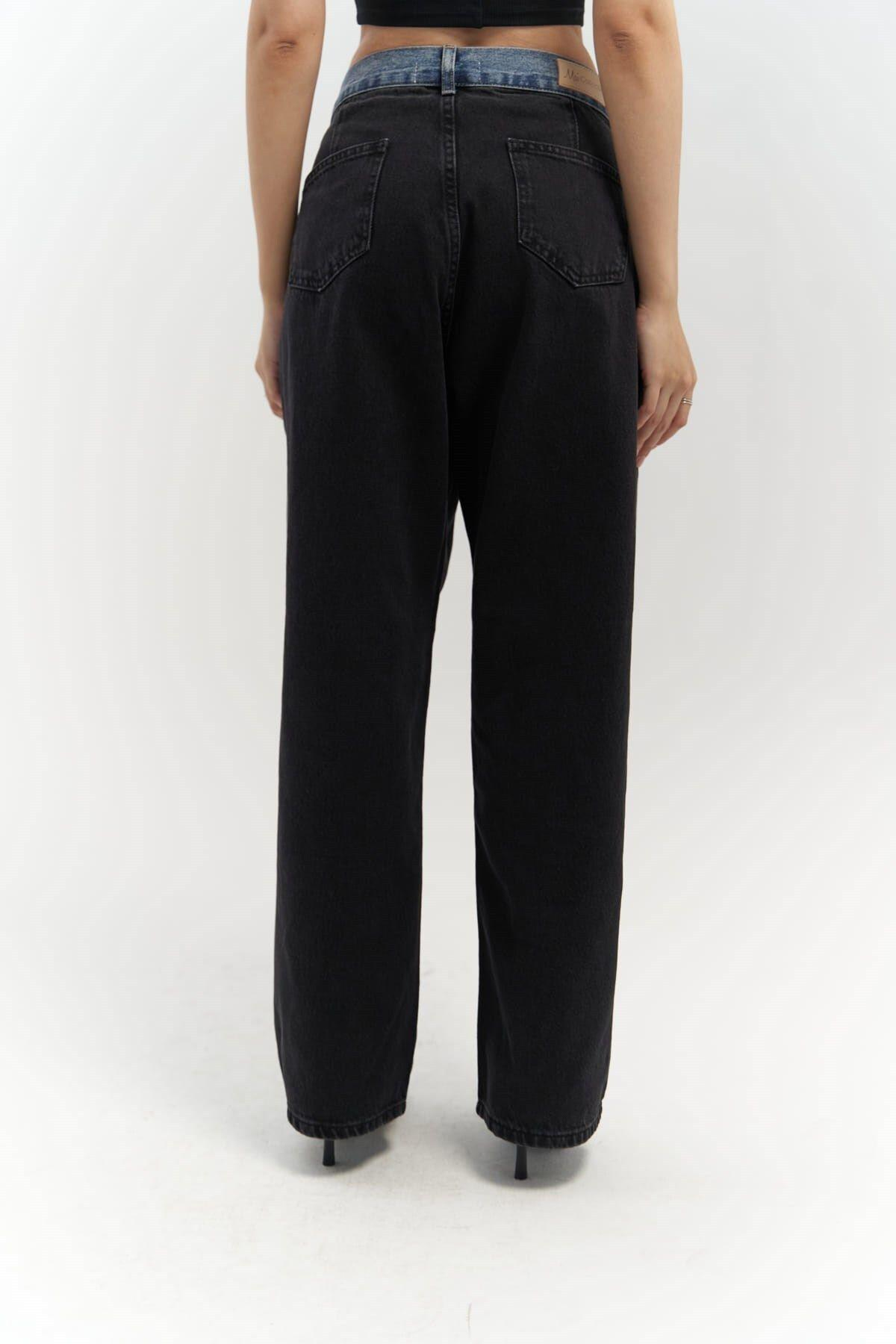 Unique Black / Blue Denim Pants