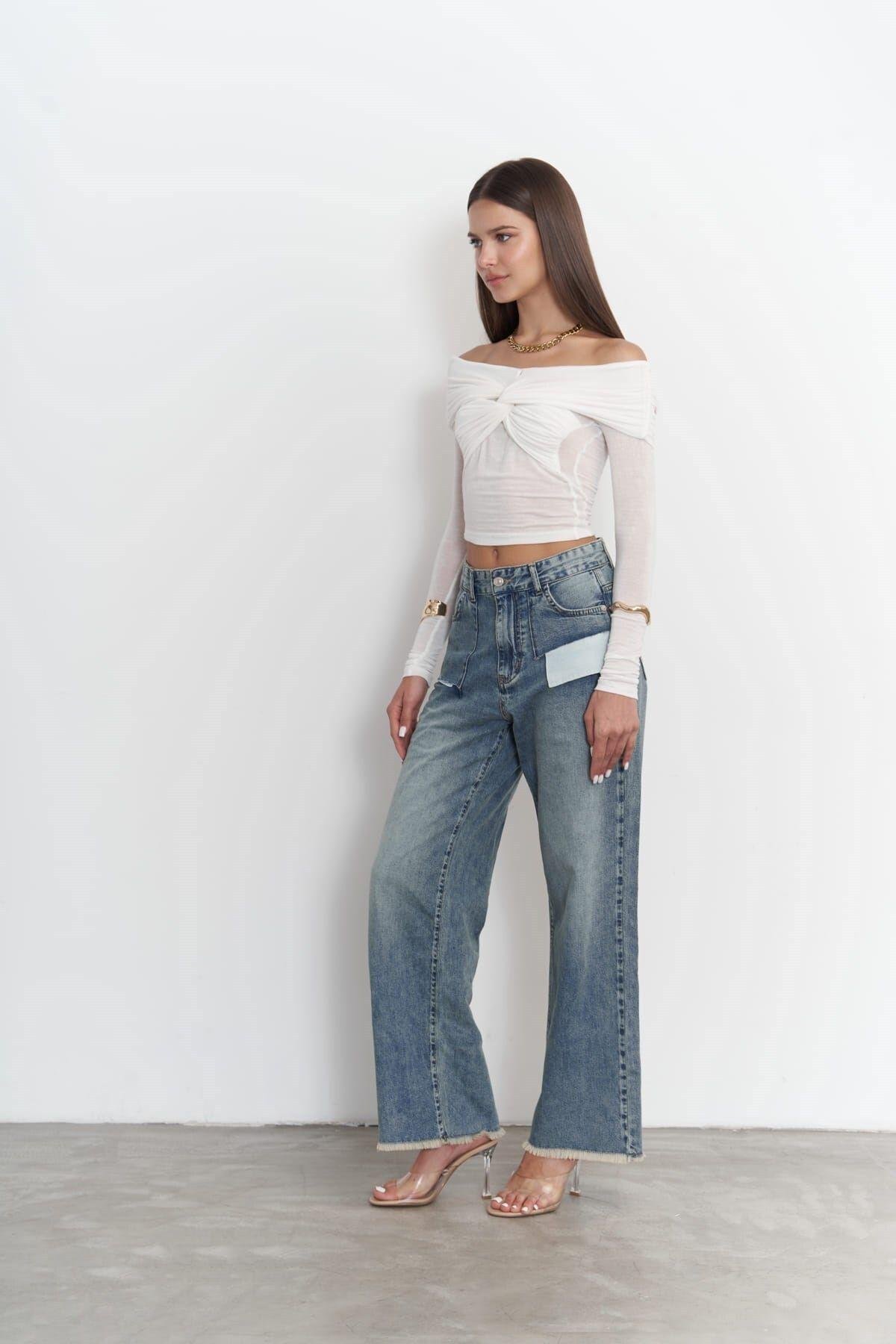 Vanni Long Sleeve White Blouse