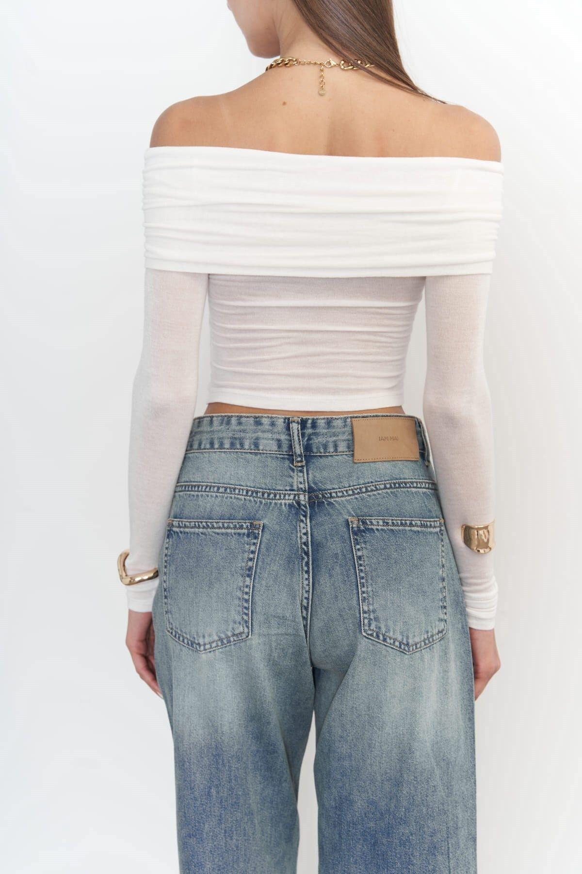 Vanni Long Sleeve White Blouse