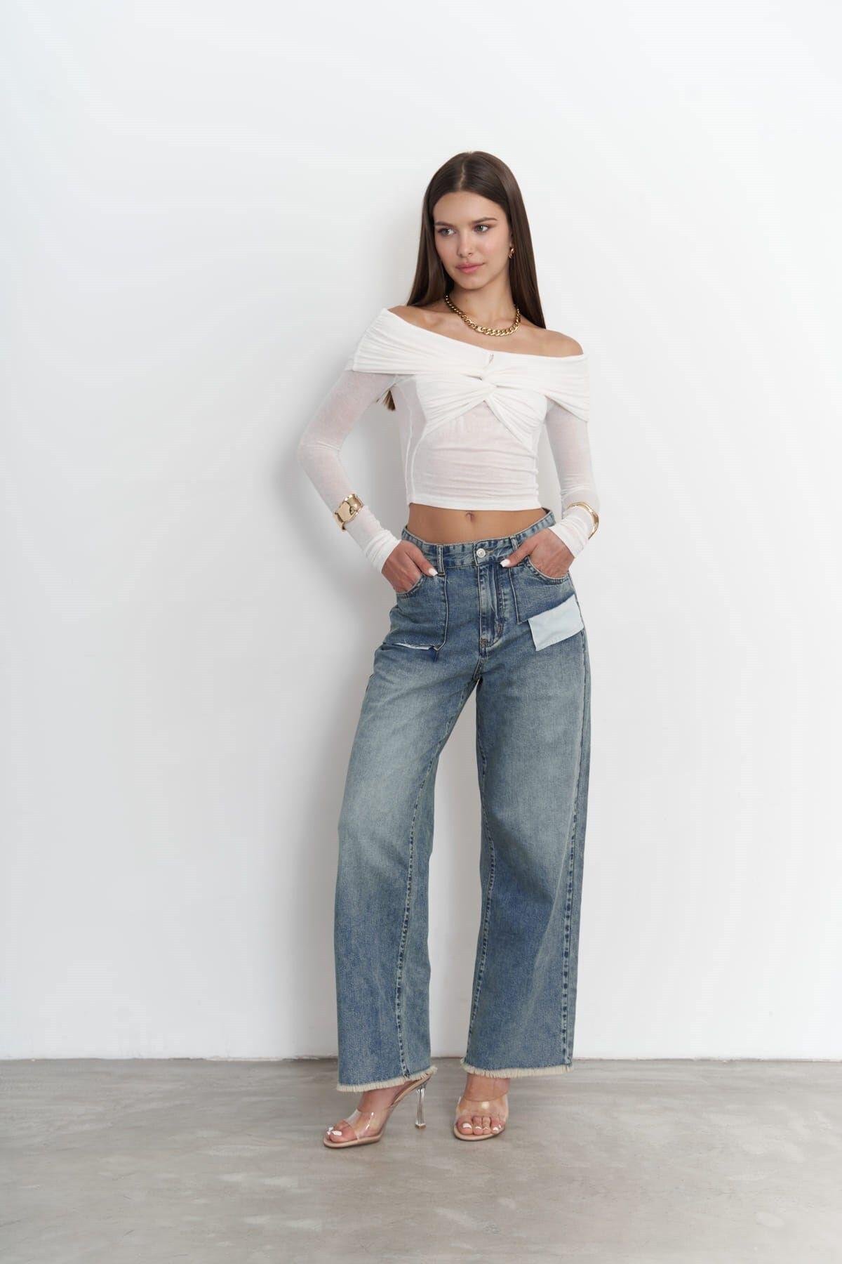 Vanni Long Sleeve White Blouse