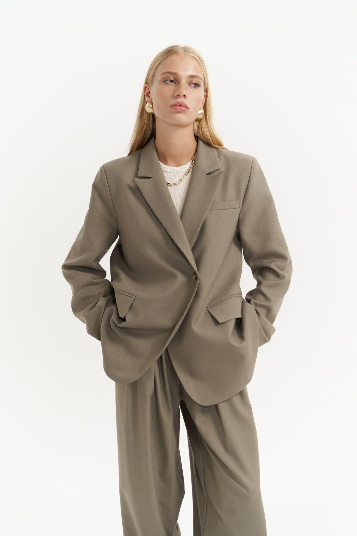 Vanya Haki Blazer Ceket Takım