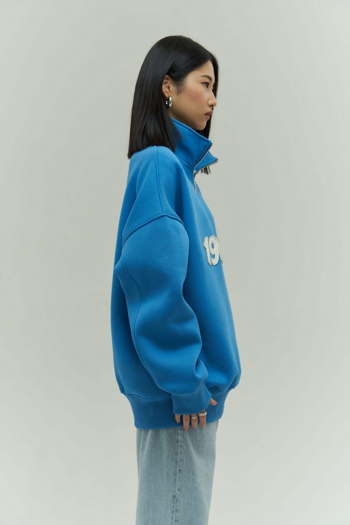 Vintage 1990 Mavi Oversize Sweatshirt