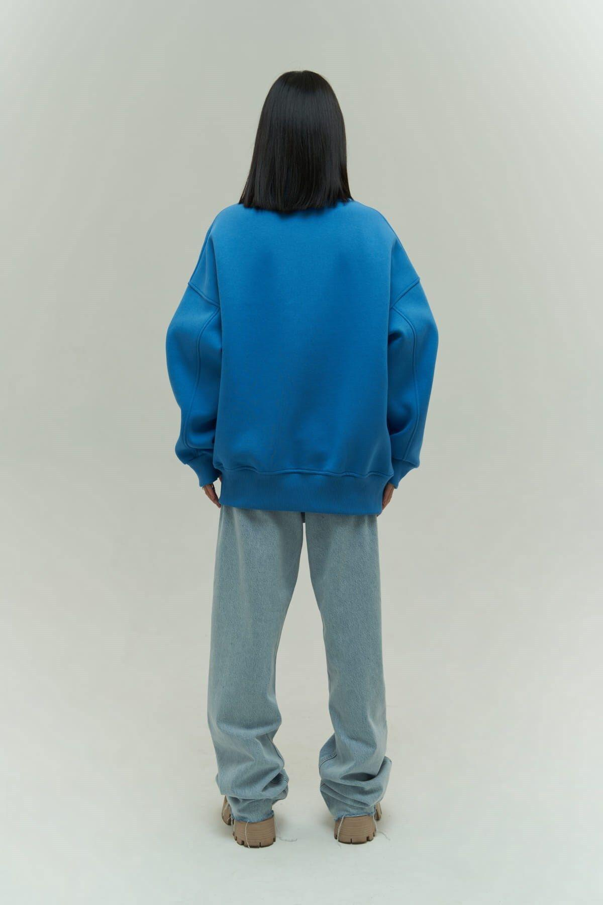 Vintage 1990 Mavi Oversize Sweatshirt