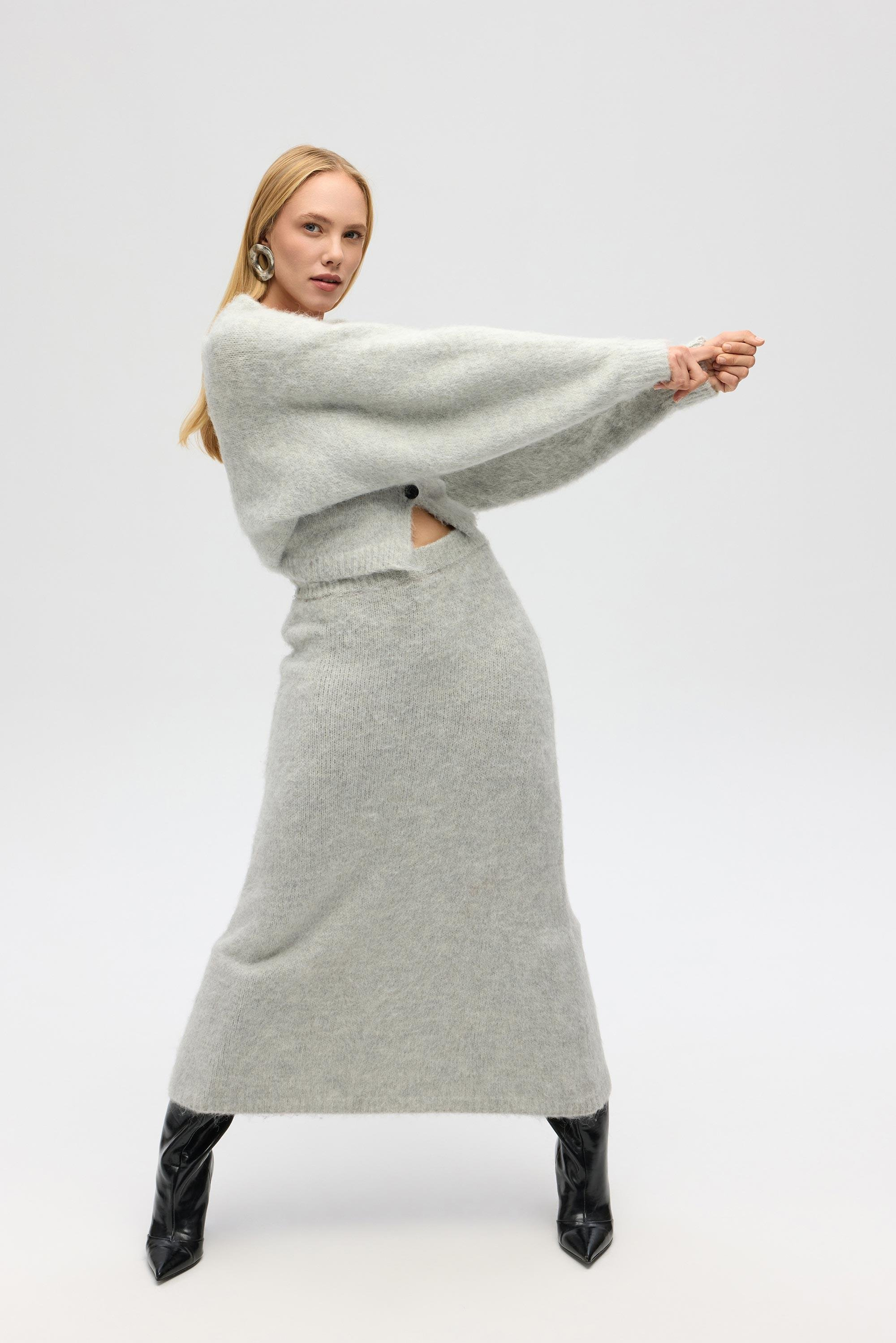 Vintera Gri Üçlü Triko Takım