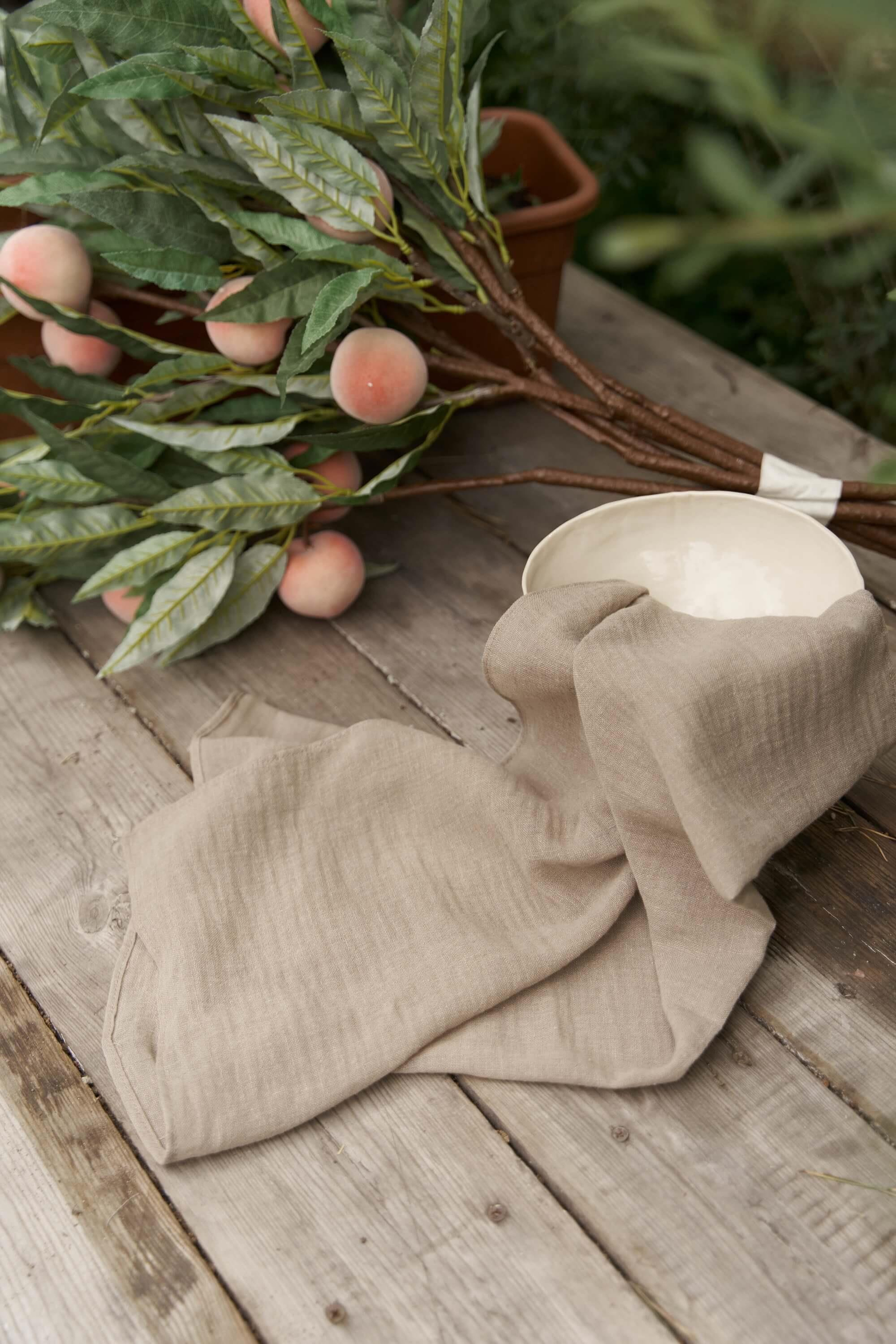 Violet Haki Keten Fular