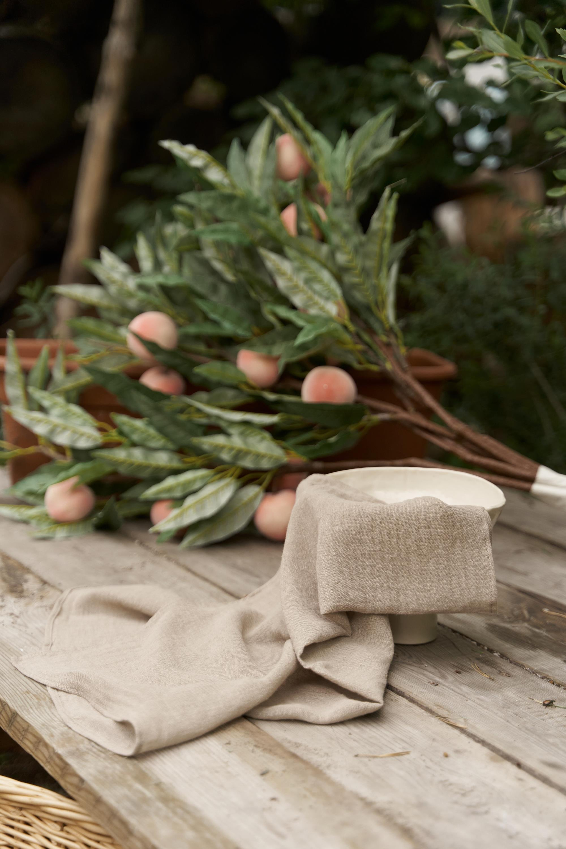 Violet Haki Keten Fular