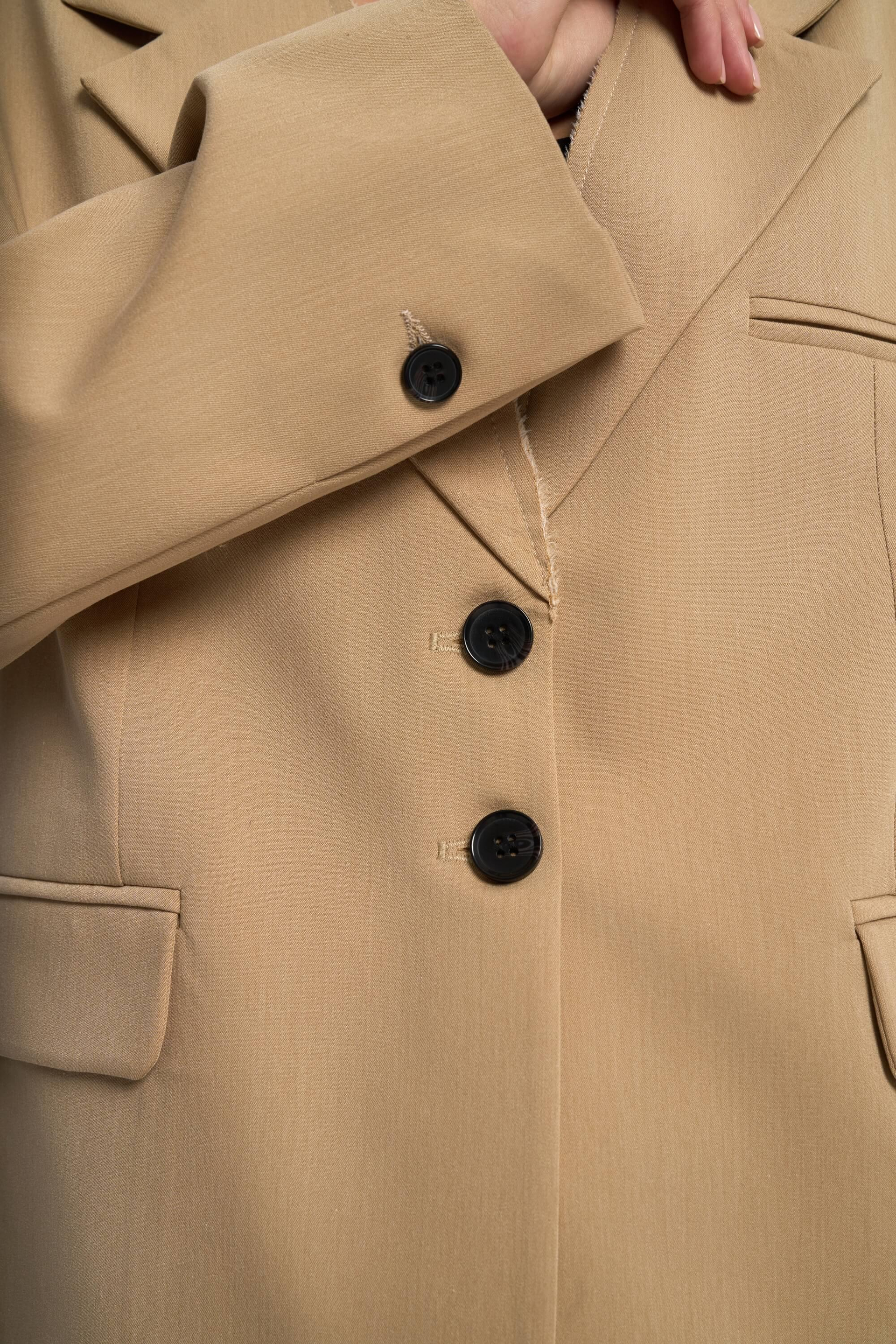 Volda Collar Detailed Taupe Blazer