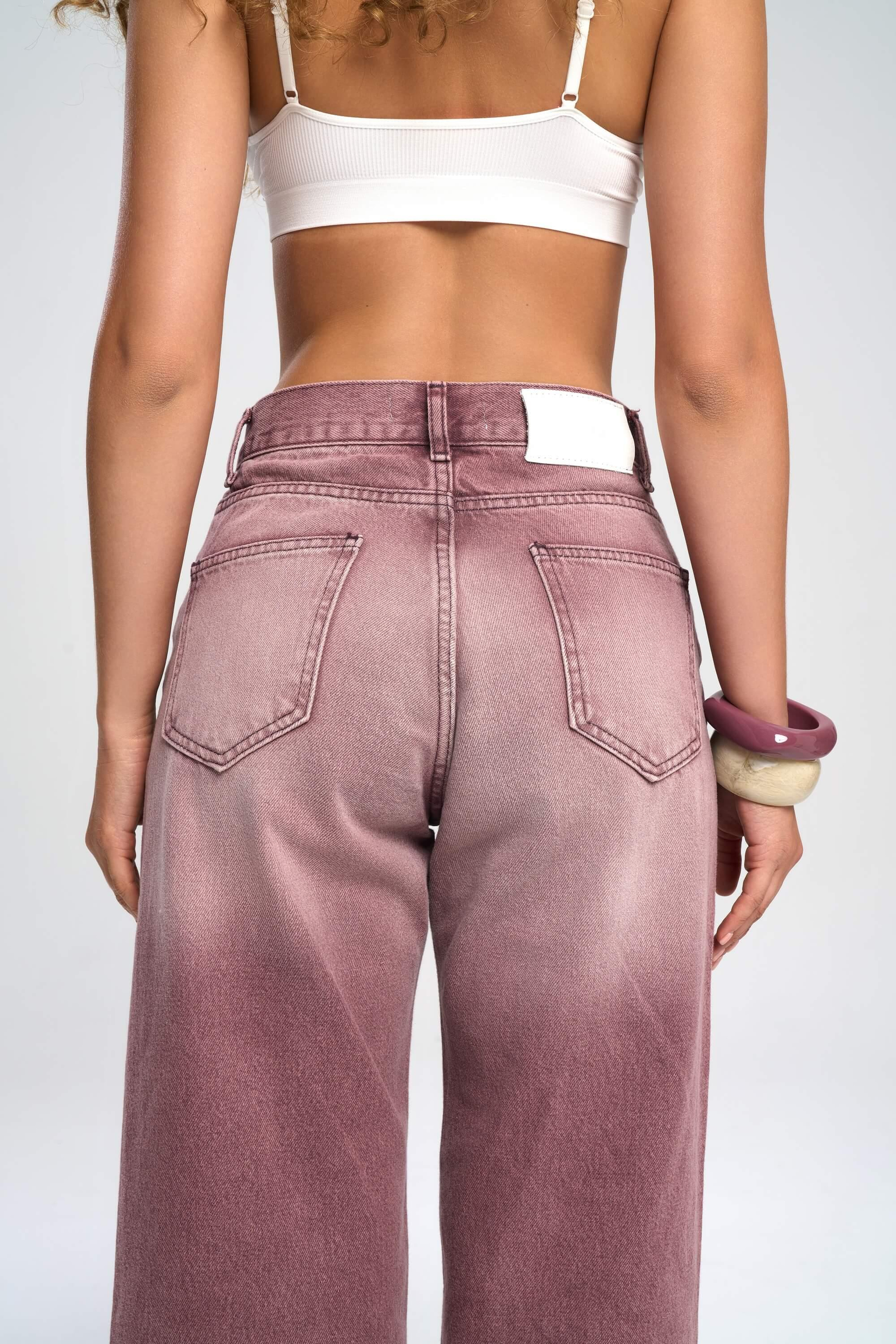 Volme Washed Burgundy Jean Pants