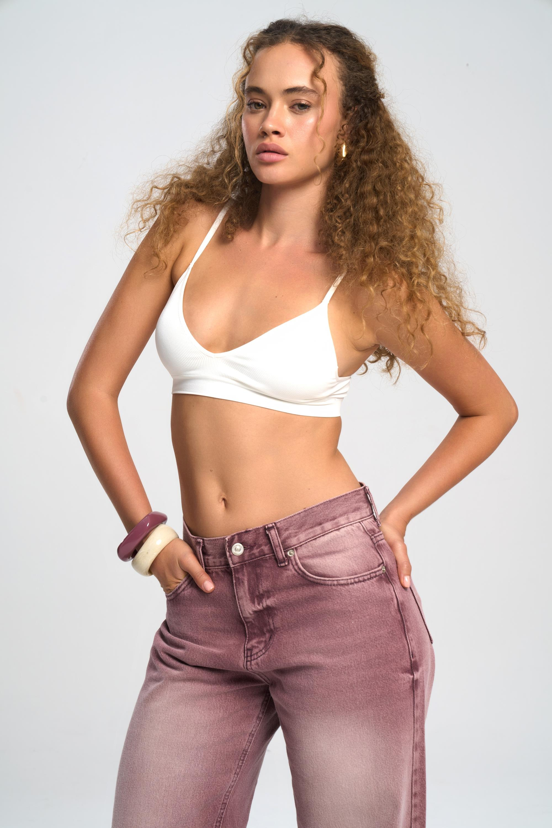 Volme Washed Burgundy Jean Pants