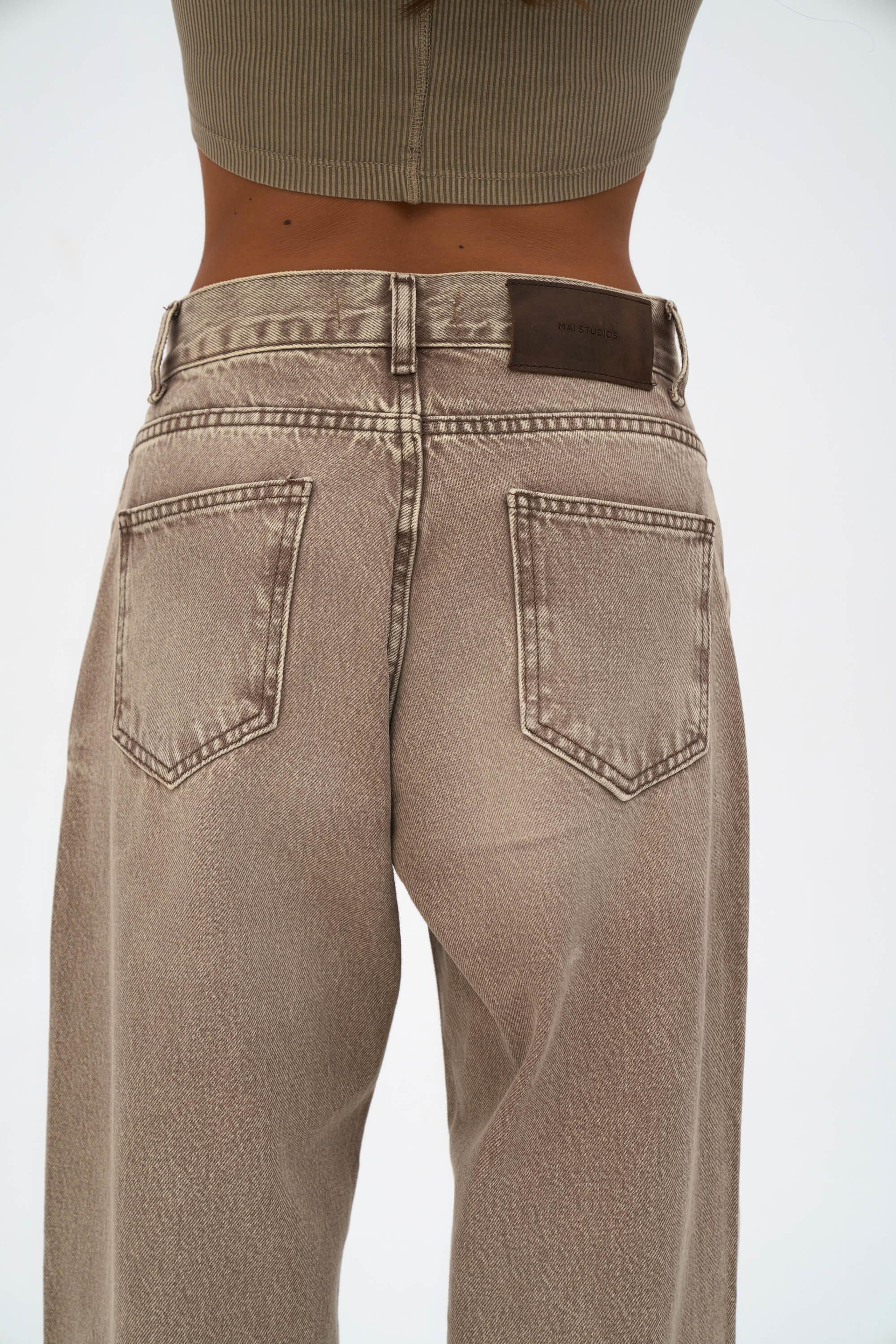 Volme Washed Brown Jean Pants