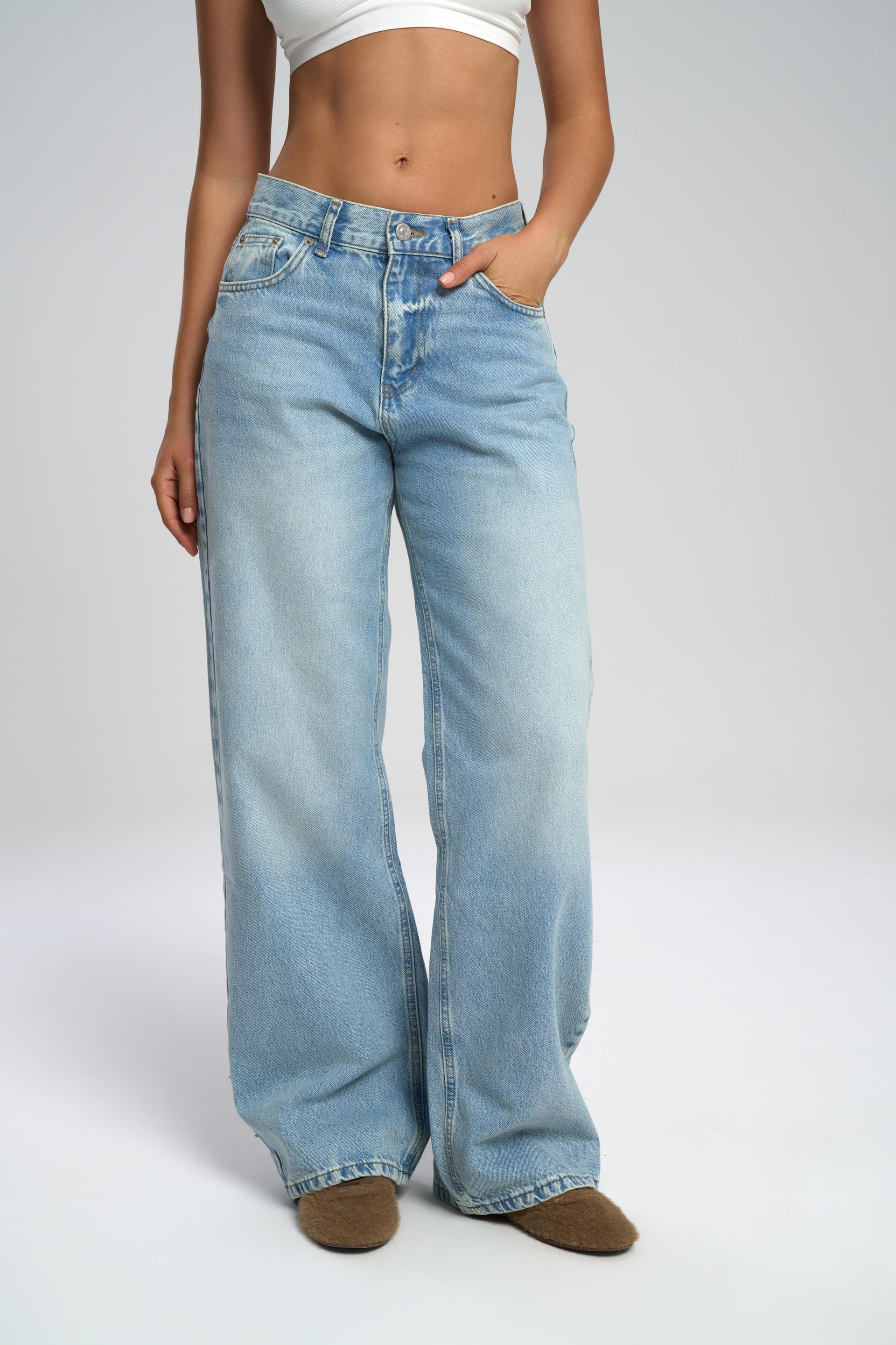Volme Washed Blue Jean Pants