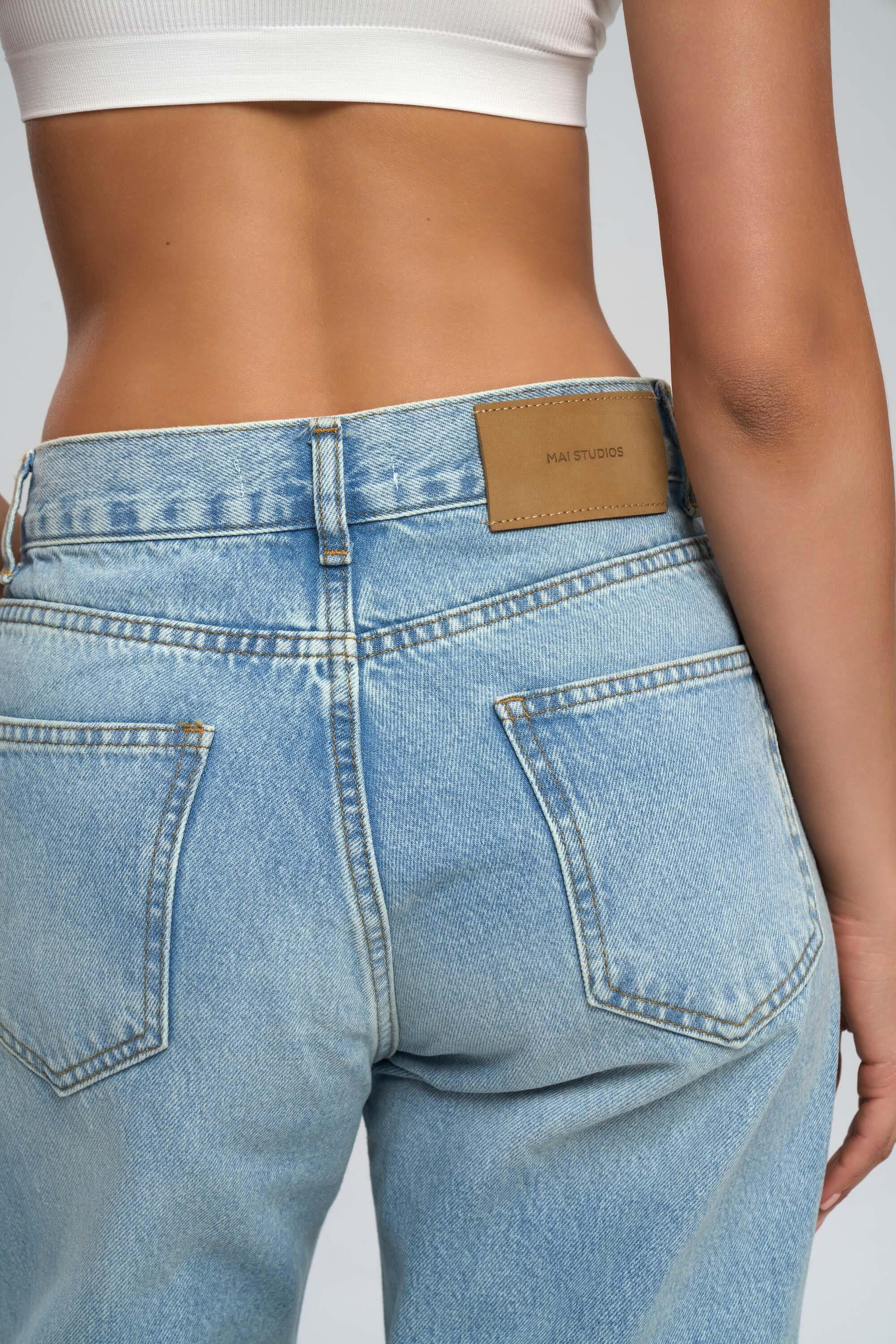 Volme Washed Blue Jean Pants