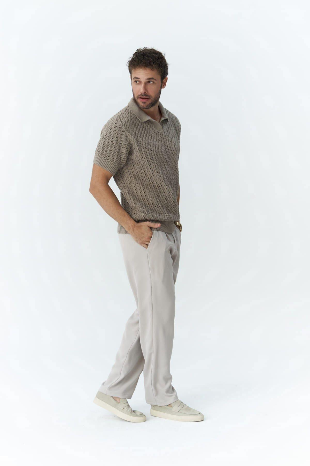 Wells Men's Beige Trousers