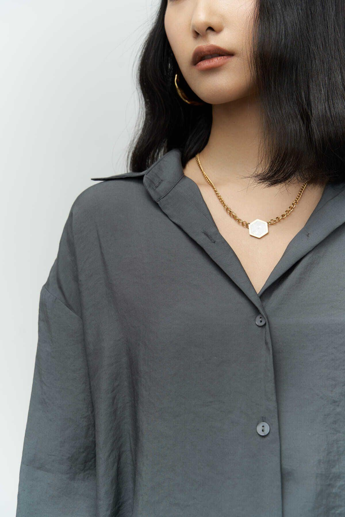 Mai Zaria Anthracite Oversize Shirt