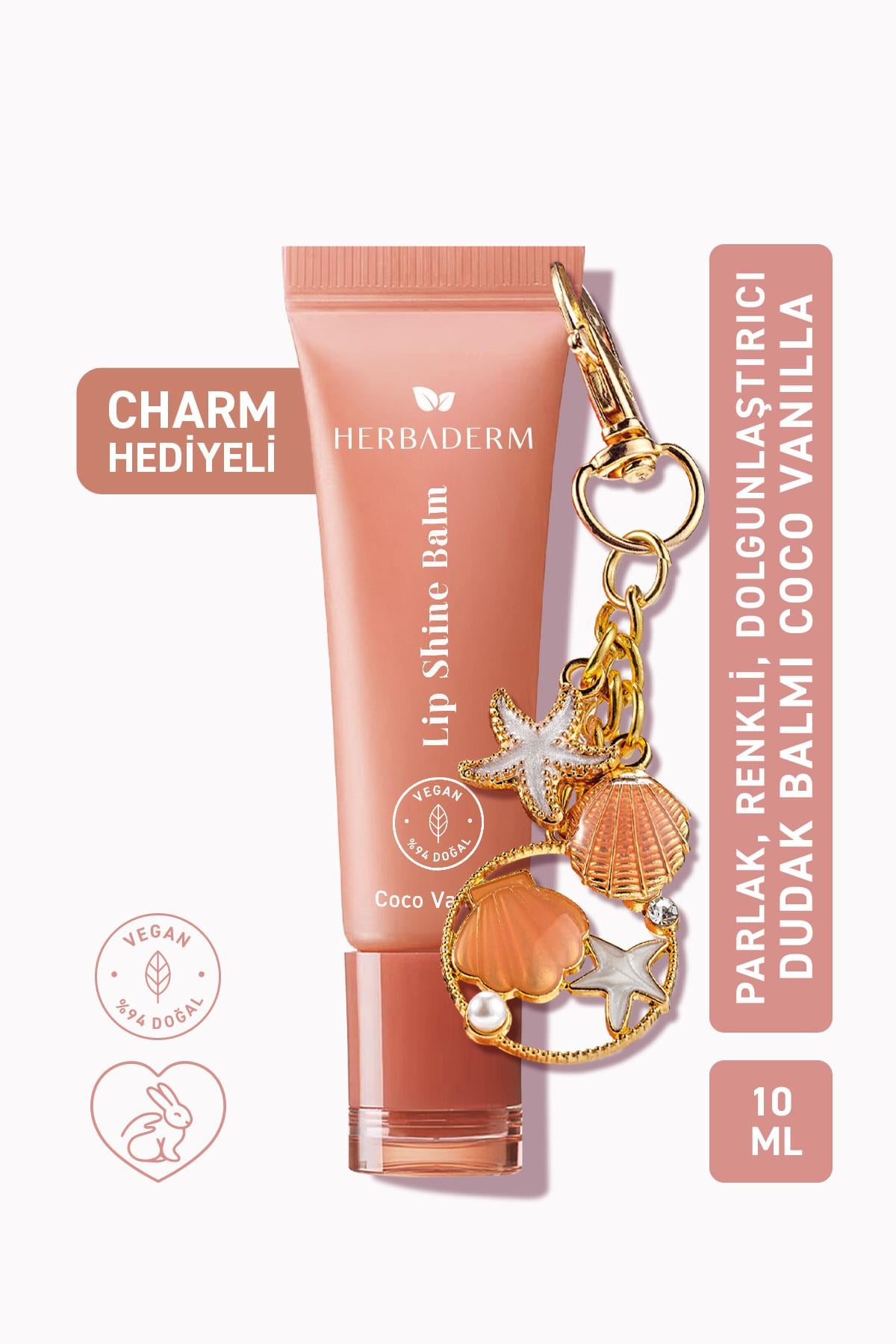 Parlatıcı, Dolgunlaştırıcı, Onarıcı Vegan Dudak Balmı, Coco-Vanilya Aromalı 10 ml