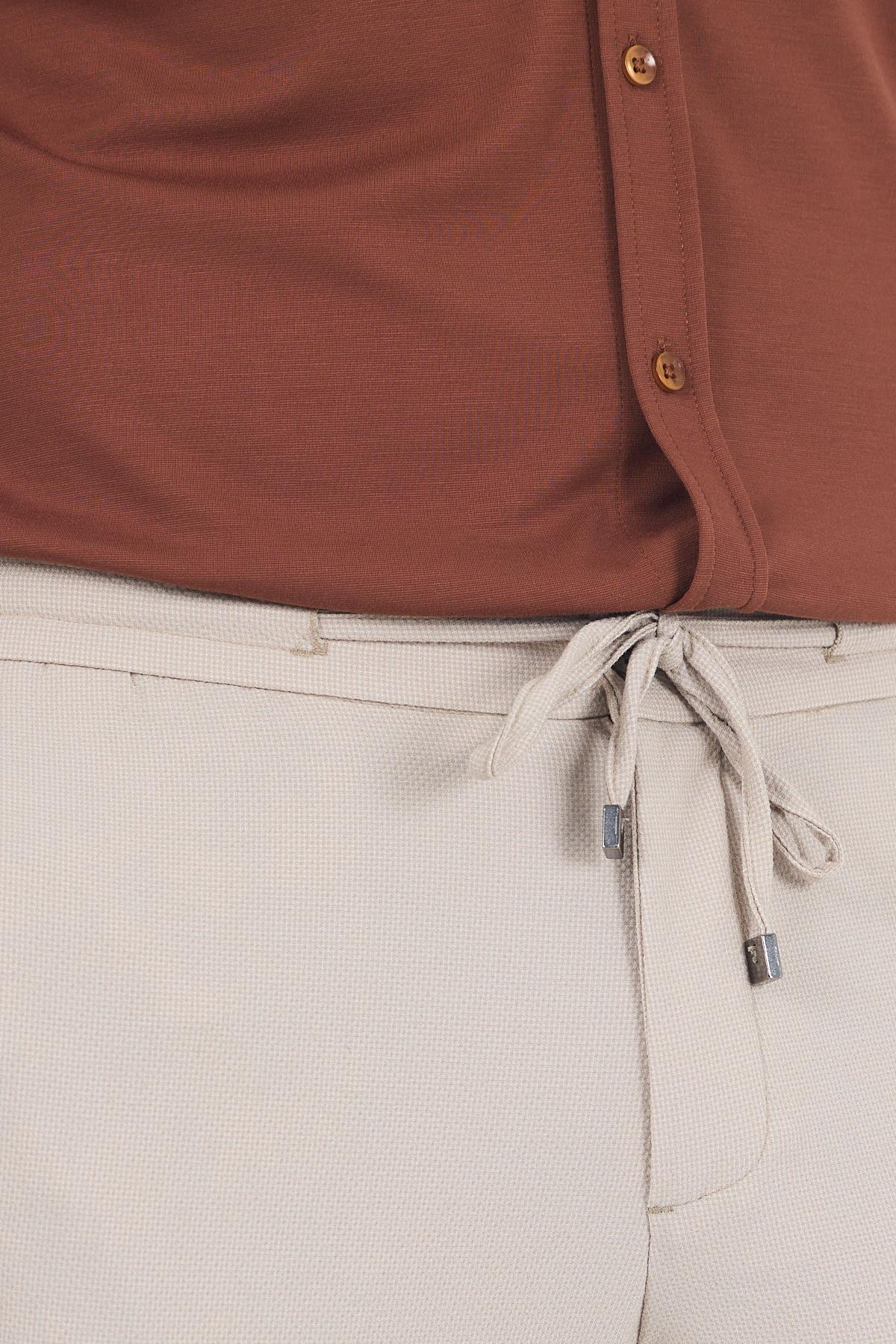 Bej Esnek Lastikli Yandan Cepli Casual Comfort Fit Jogger Pantolon 1003250210