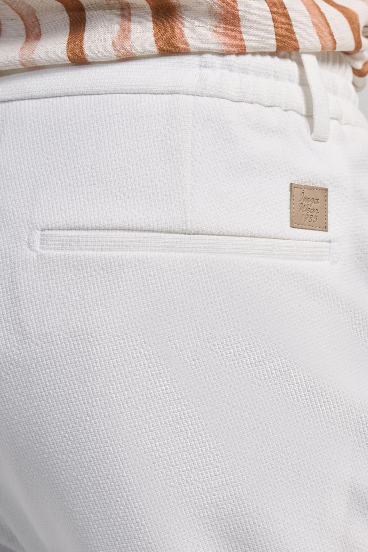 Krem Rengi Esnek Yandan Cepli Classic Slim Fit Jogger Pantolon 1003240169