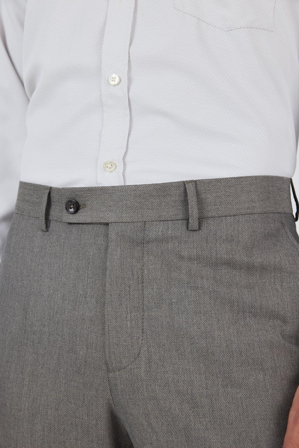 Bej Esnek Yandan Cepli Comfort Fit Classic Pantolon 1003250154