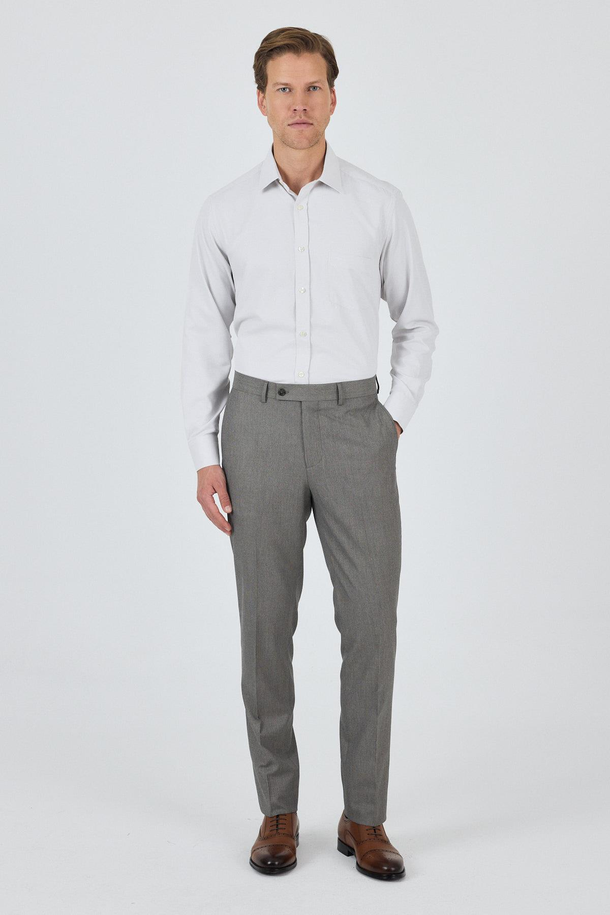 Bej Esnek Yandan Cepli Comfort Fit Classic Pantolon 1003250154