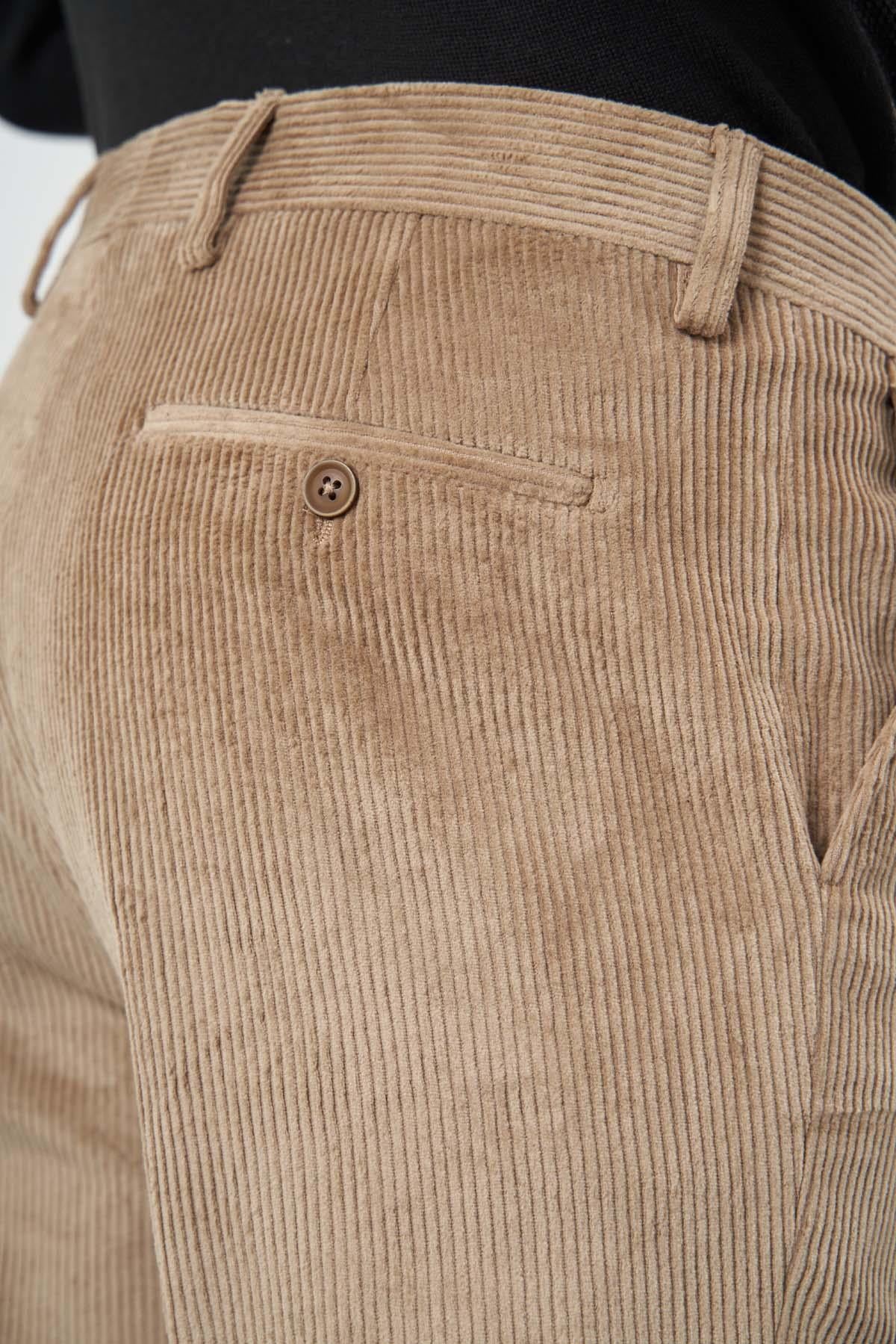 Bej Pamuklu Yandan Cepli Comfort Fit Classic Pantolon 1003245160