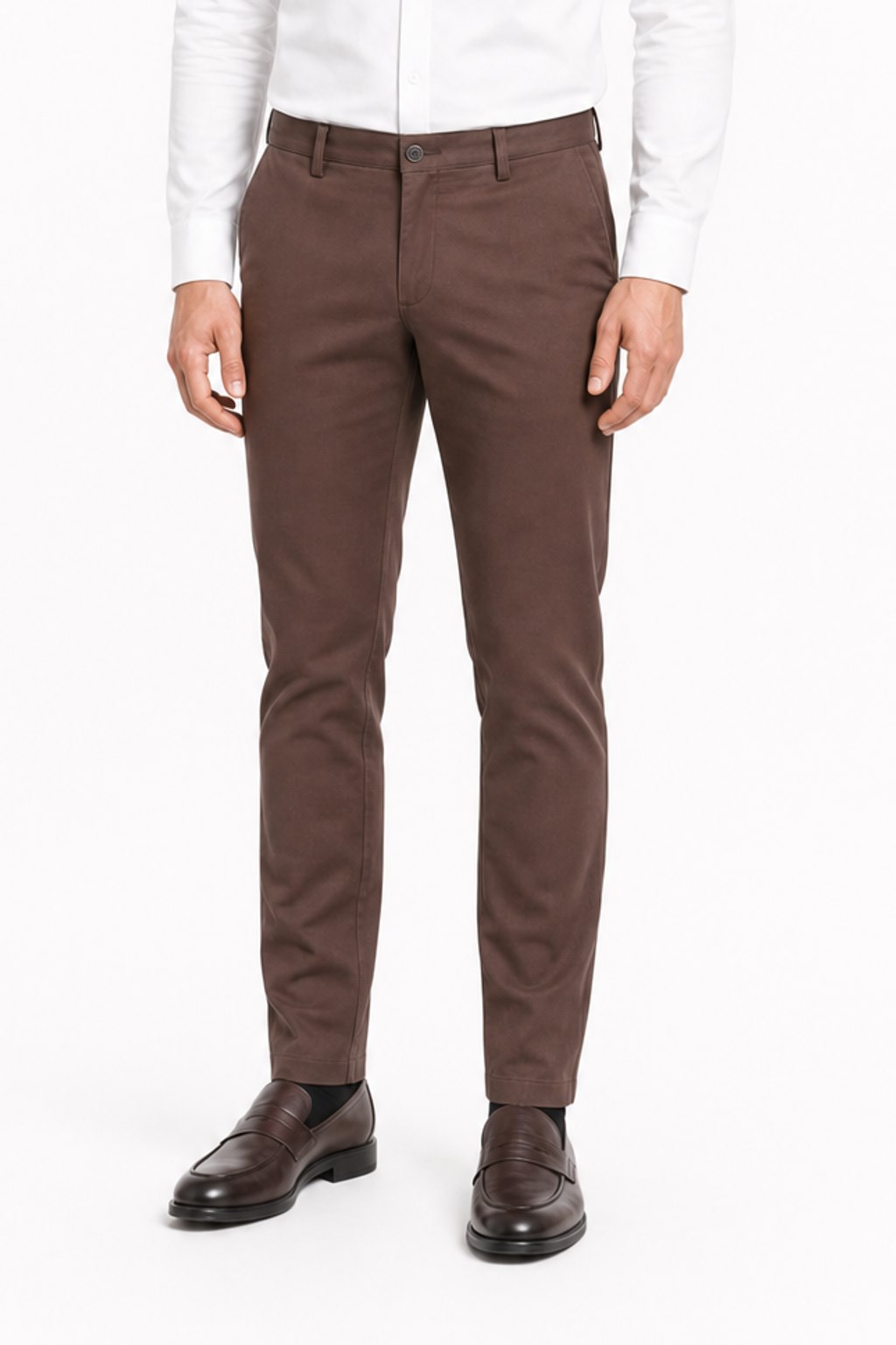 Kahverengi Yan Cep Comfort Fit Pamuklu Chino Pantolon 1003260172