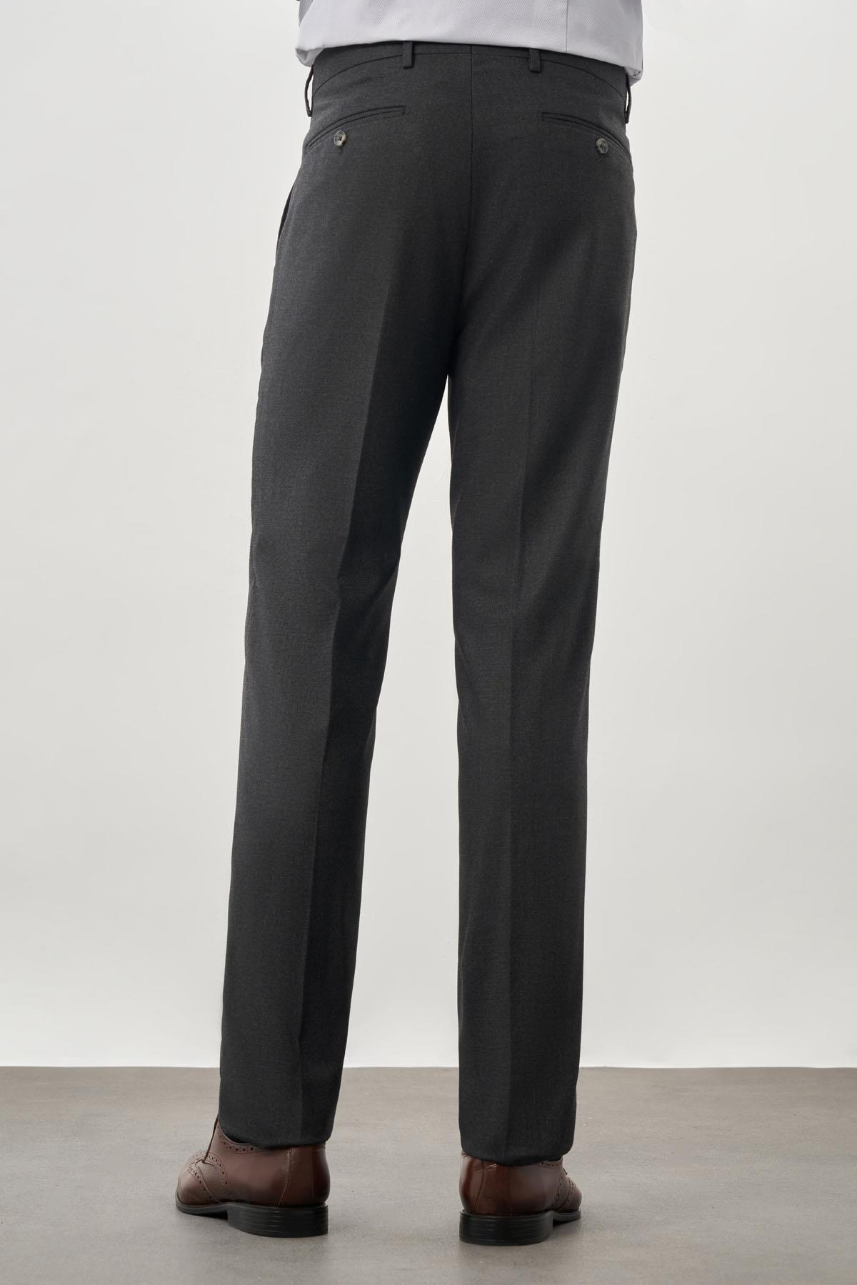 Füme Esnek Yandan Cepli Comfort Fit Classic Pantolon 1003245207