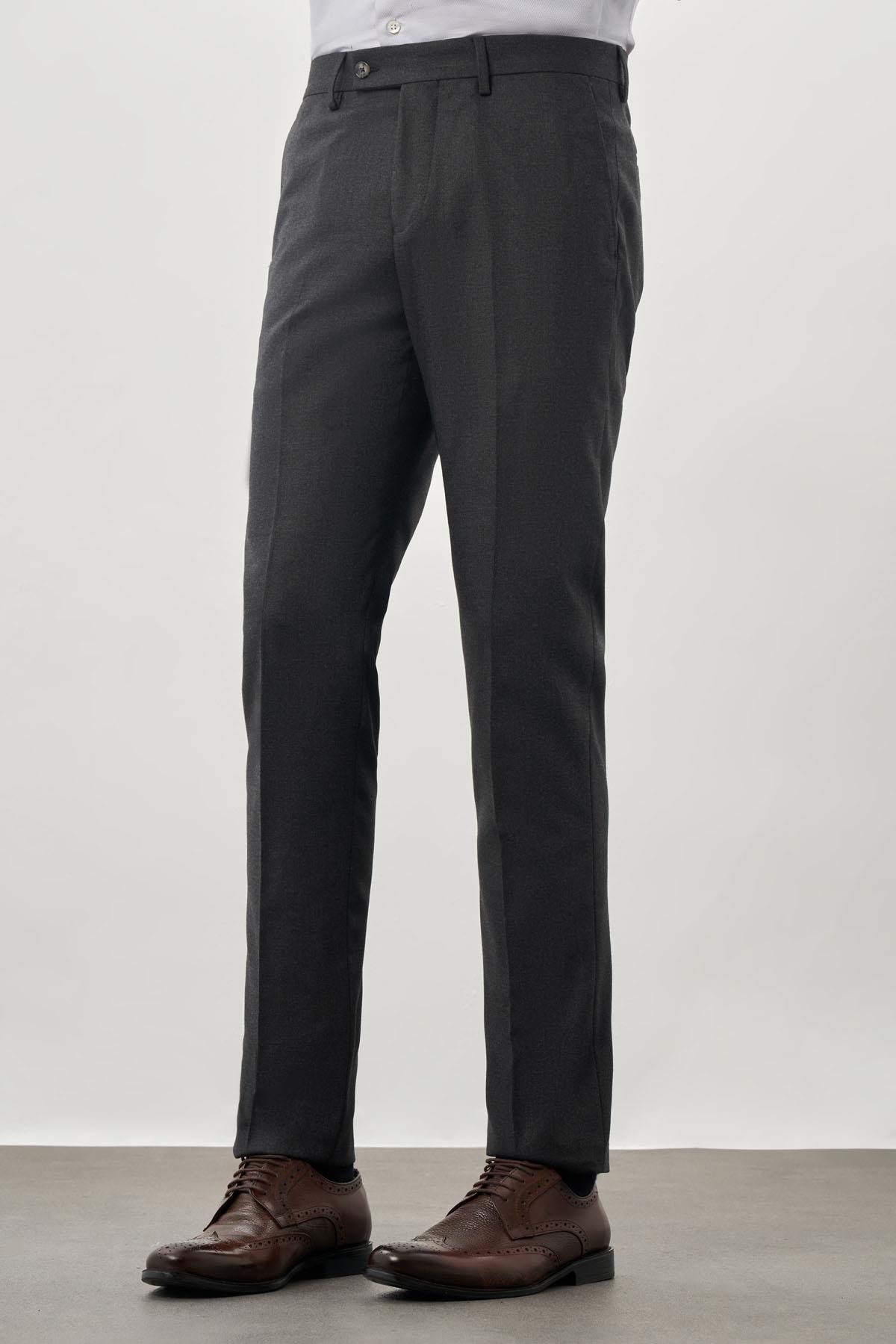 Füme Esnek Yandan Cepli Comfort Fit Classic Pantolon 1003245207