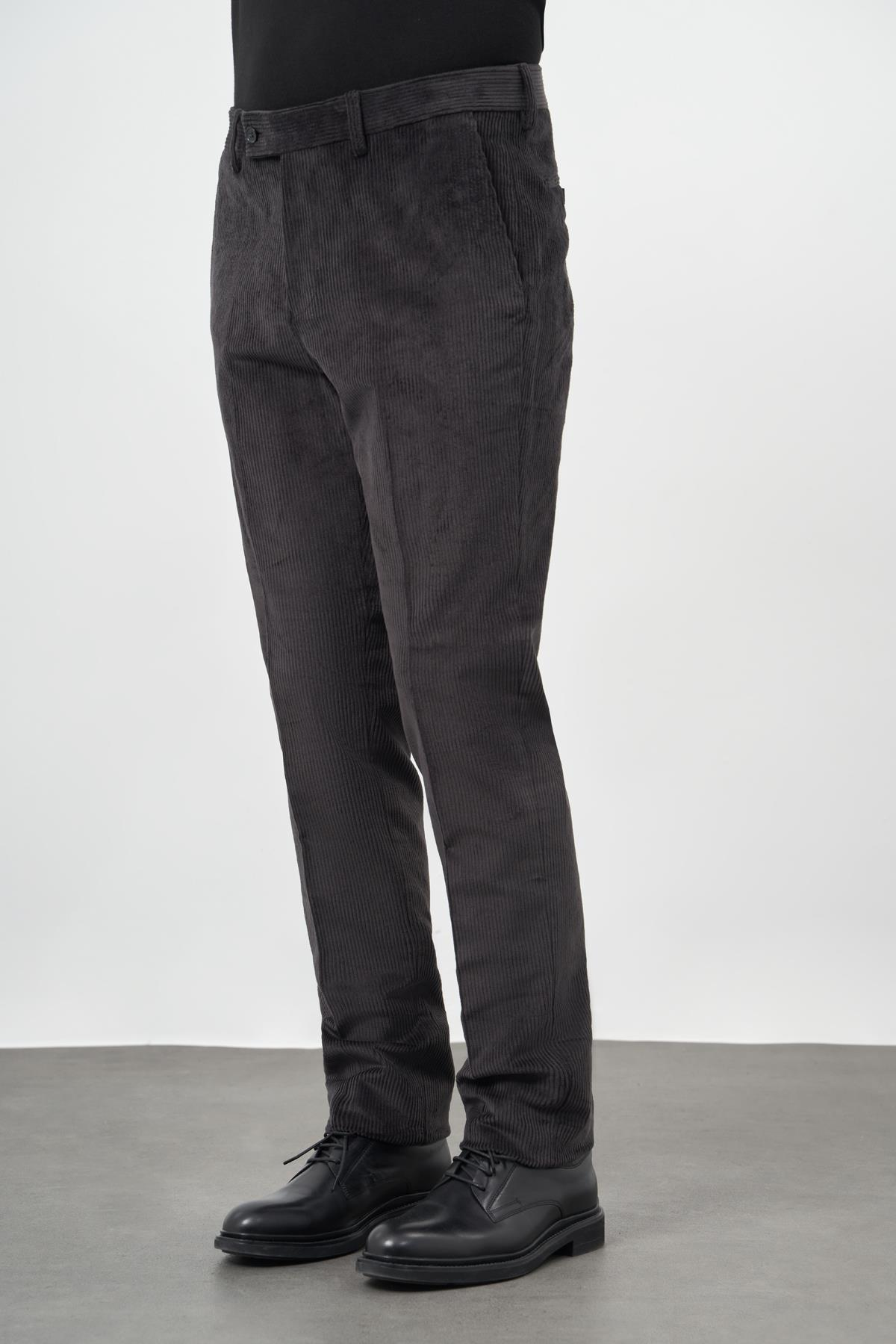 Füme Pamuklu Yandan Cepli Comfort Fit Classic Pantolon 1003245160