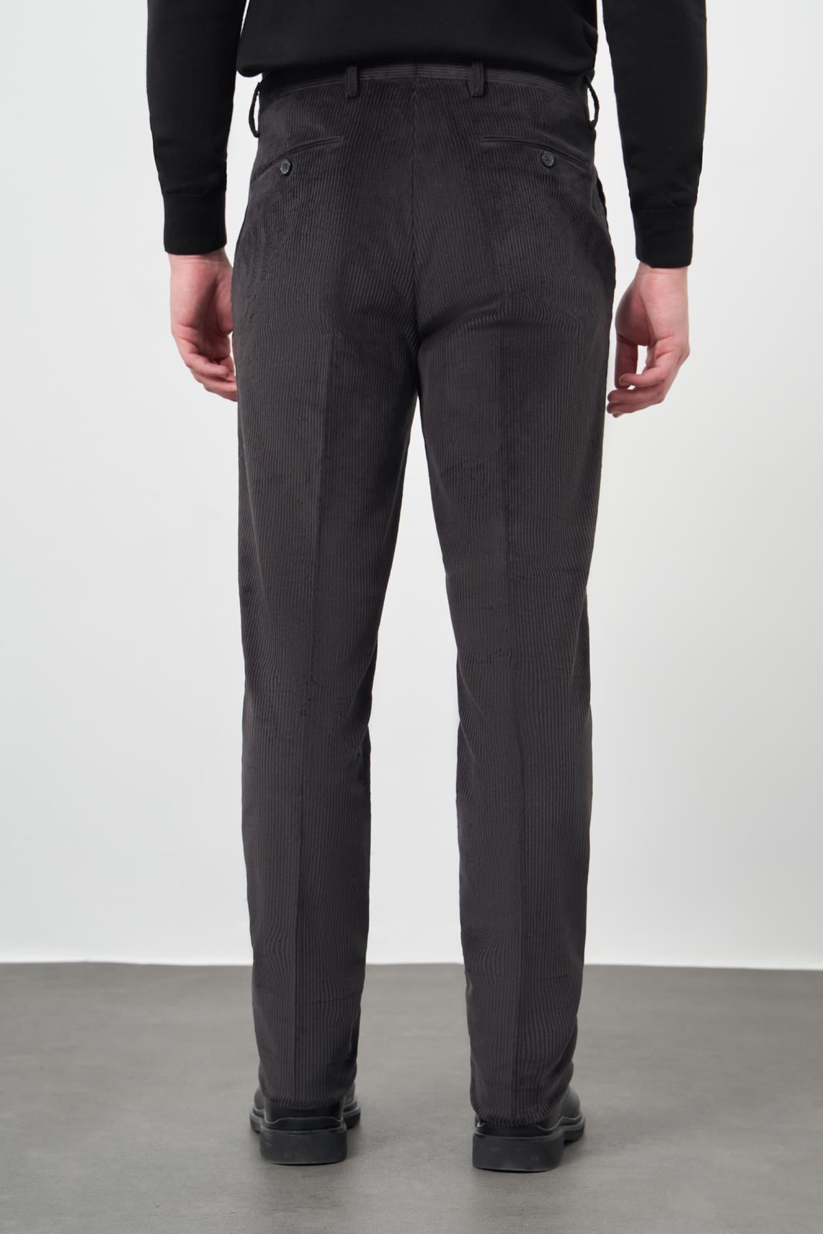 Füme Pamuklu Yandan Cepli Comfort Fit Classic Pantolon 1003245160