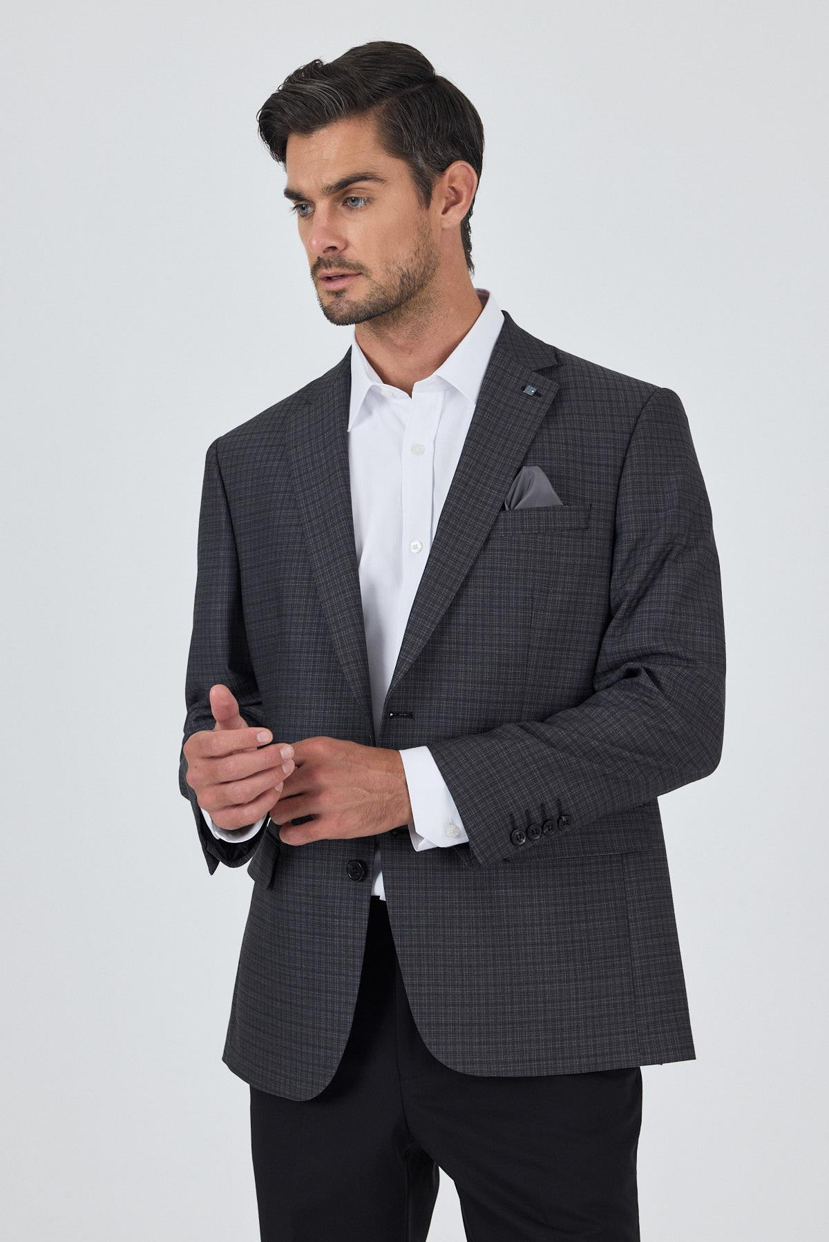 Füme Mono Yaka Bez Ayağı Tam Astar Esnek 4 Drop Comfort Fit Classic Ceket 1002250157
