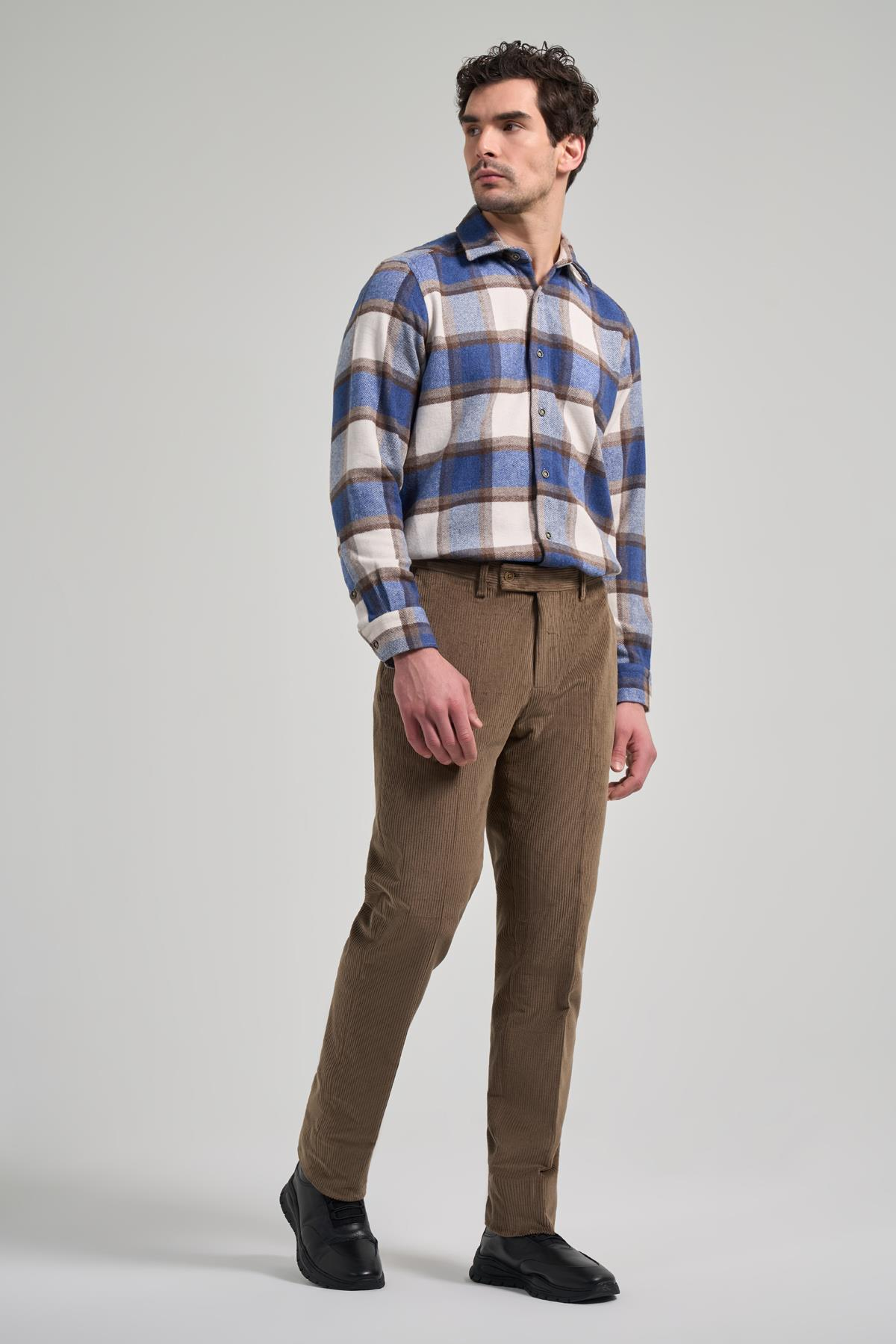 Bej Pamuklu Yandan Cepli Comfort Fit Classic Pantolon 1003245160