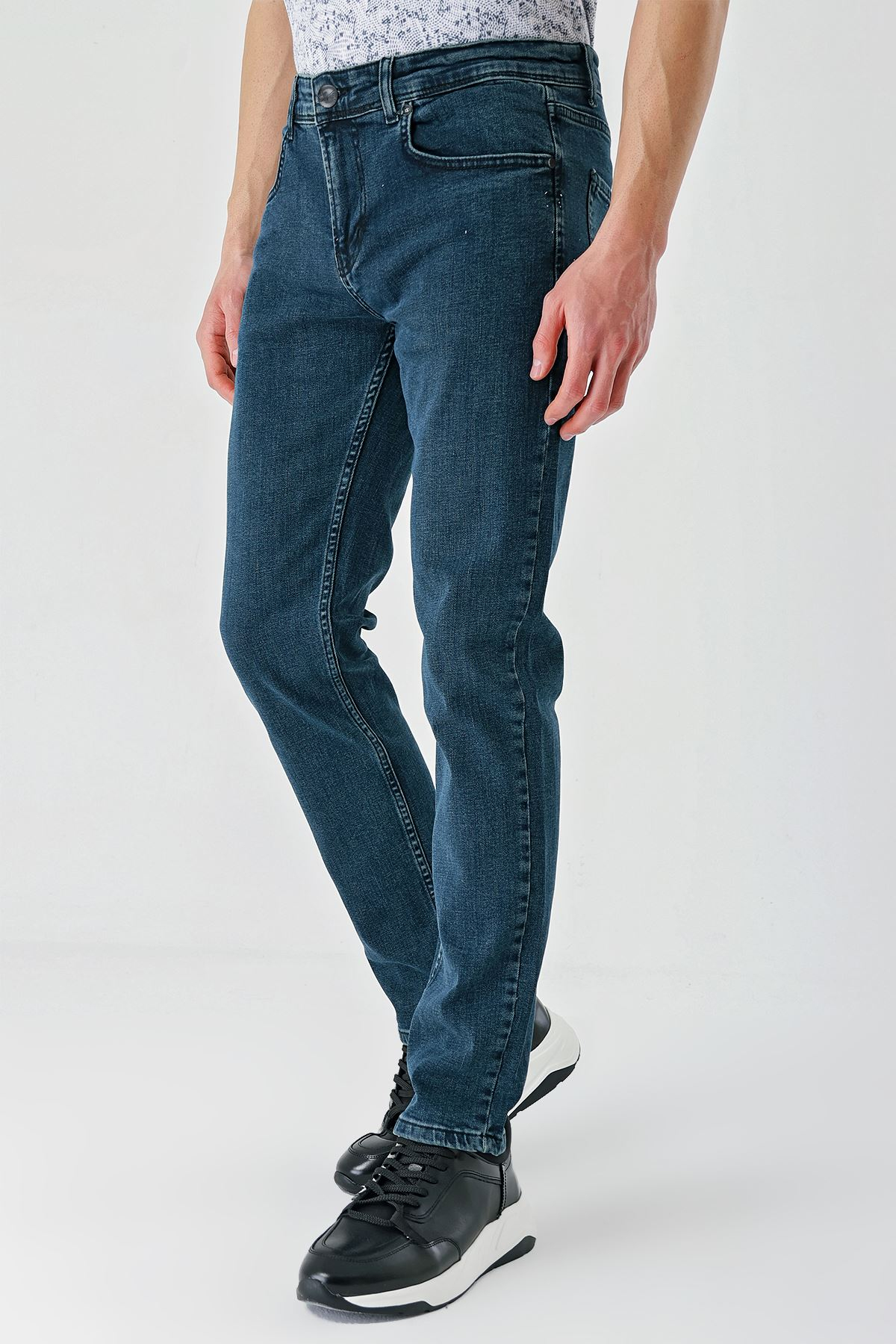 Haki Gabardin 5 Cepli Slim Fit Dar Kesim Casual Denim Jean Kot Pantolon 1023240150