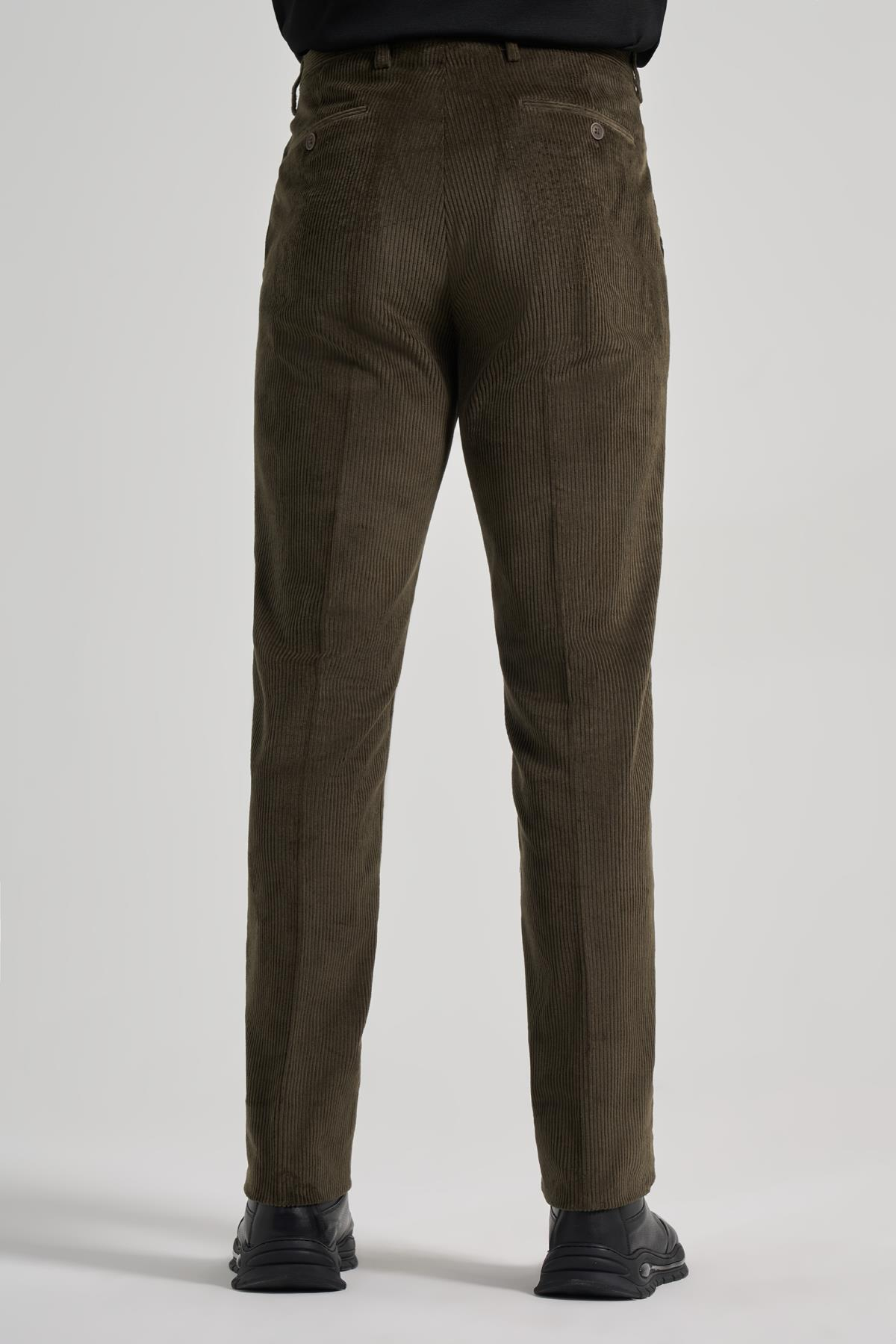 Haki Pamuklu Yandan Cepli Comfort Fit Classic Pantolon 1003245160