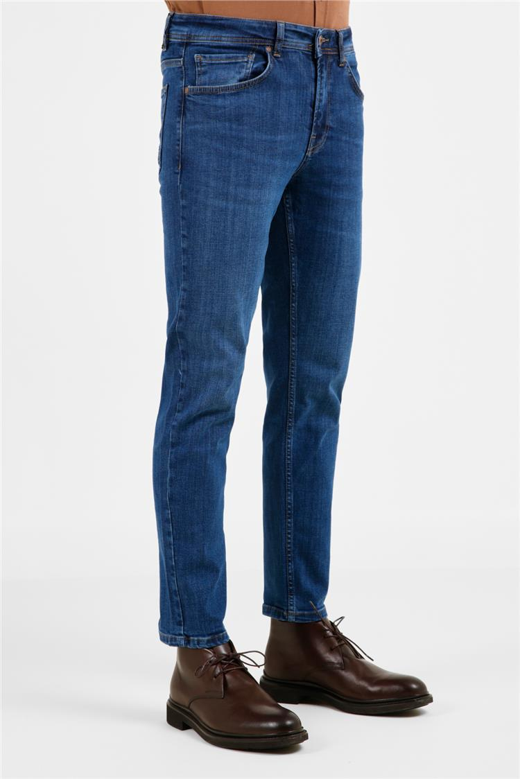 Lacivert 5 Cep Slim Fit Pamuklu Denim Pantolon 1023255167