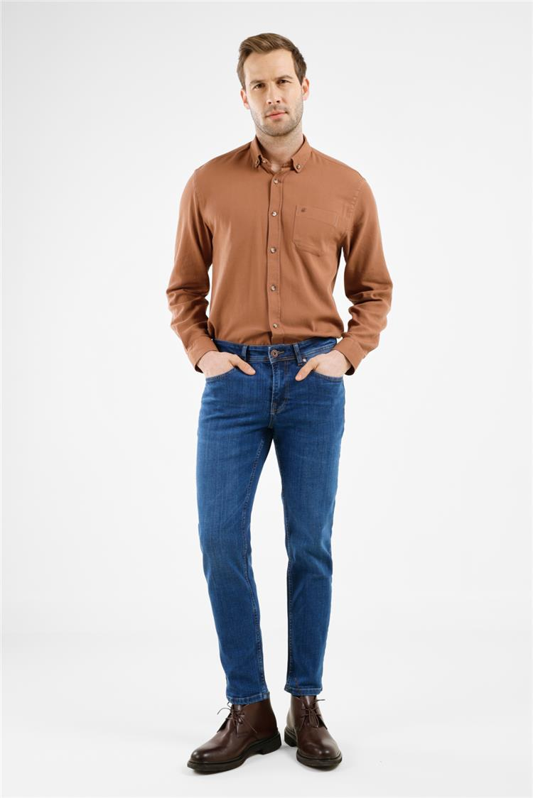 Lacivert 5 Cep Slim Fit Pamuklu Denim Pantolon 1023255167