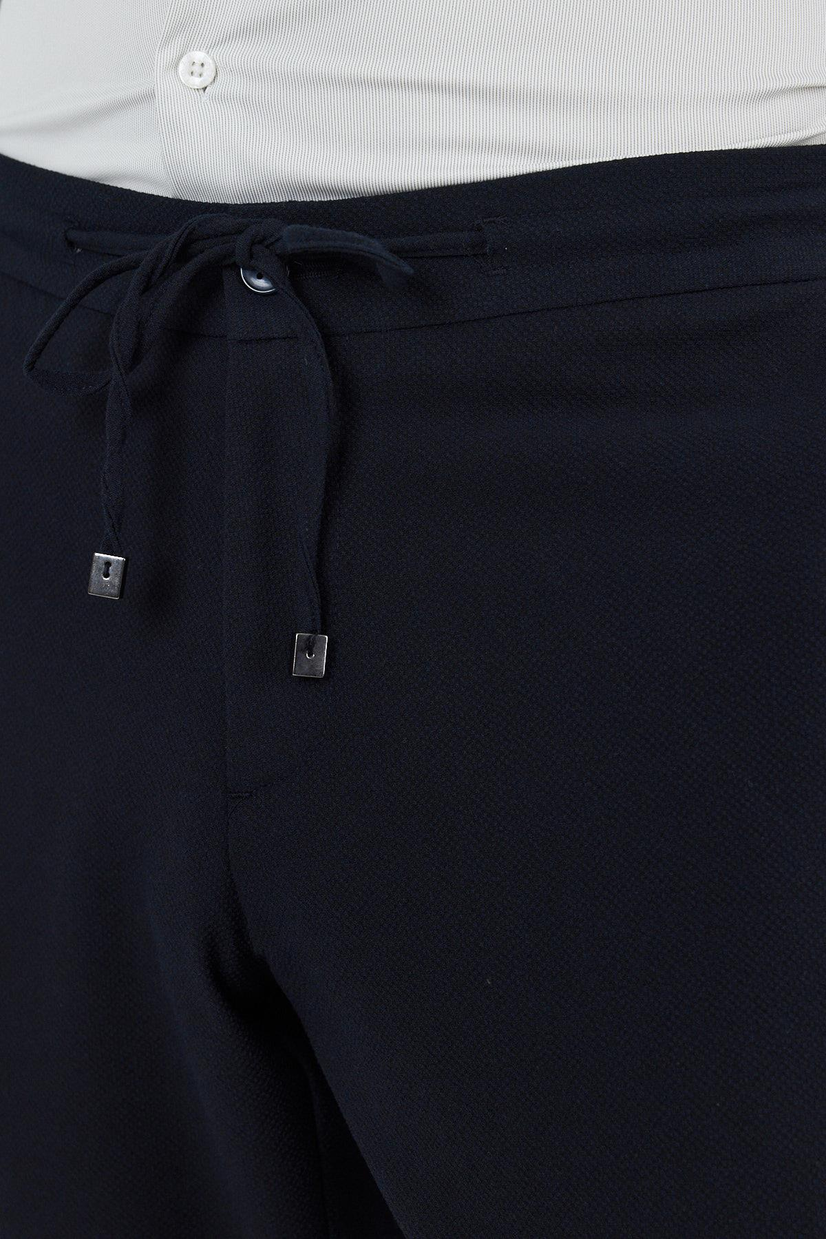 Lacivert Esnek Lastikli Yandan Cepli Casual Comfort Fit Jogger Pantolon 1003250210