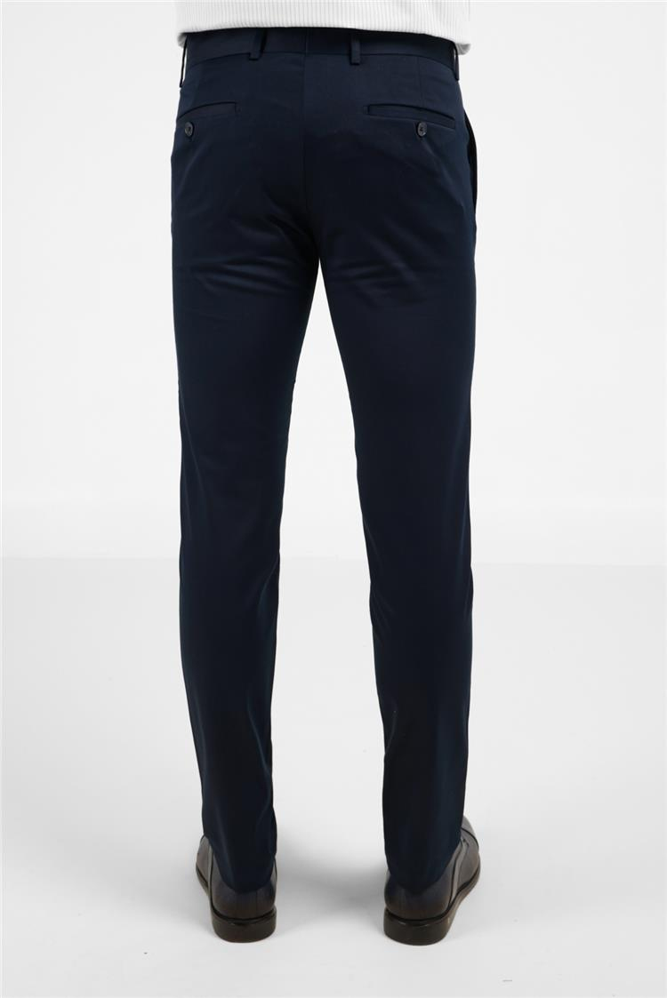 Lacivert Yan Cep Casual Slim Fit Pamuklu Chino Pantolon 1003255172